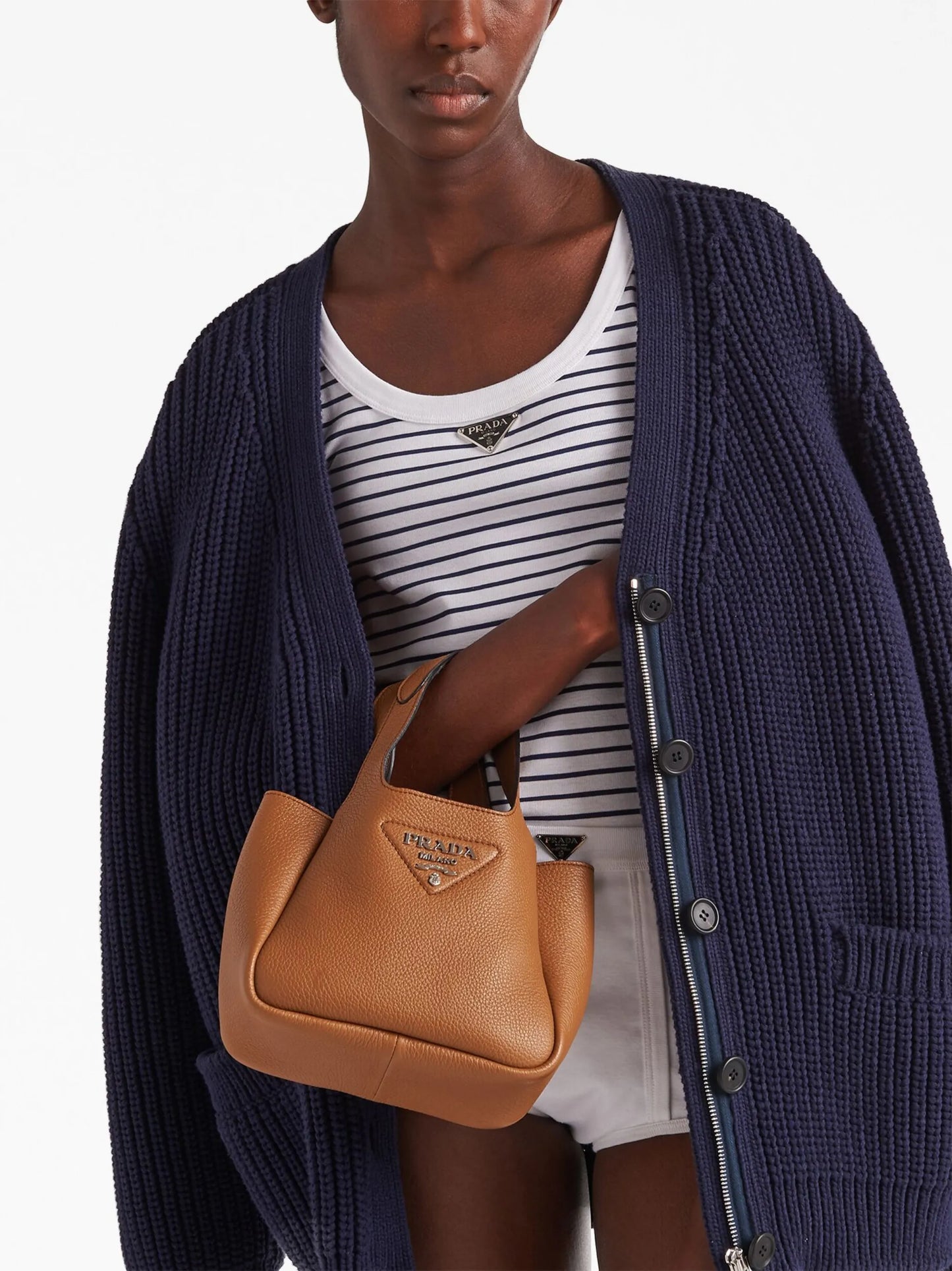 V-neck cotton cardigan