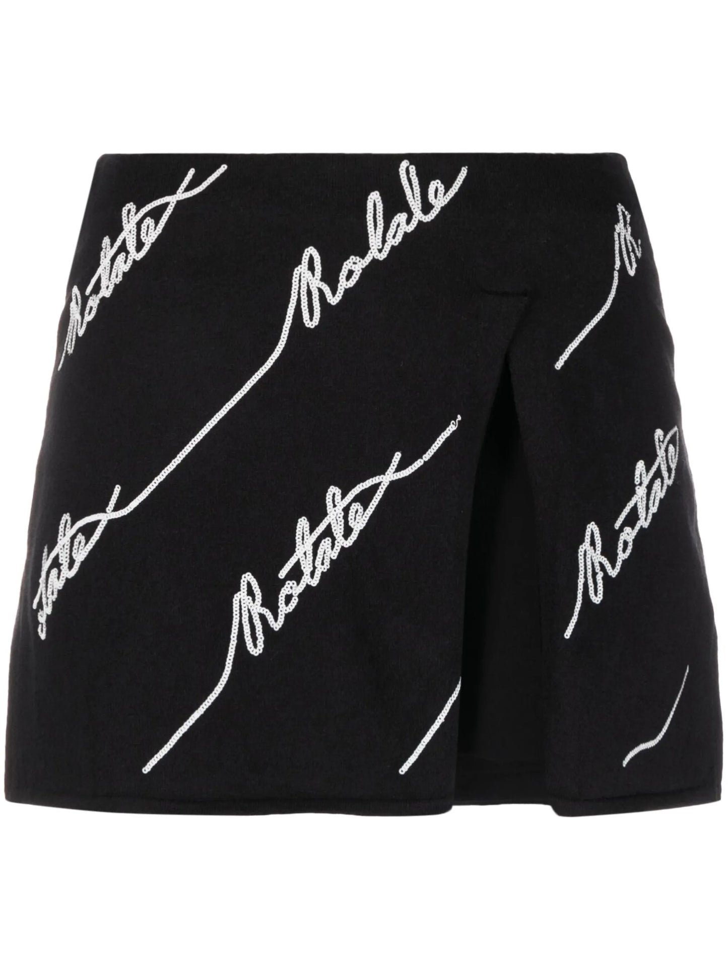 logo-embellished knitted miniskirt