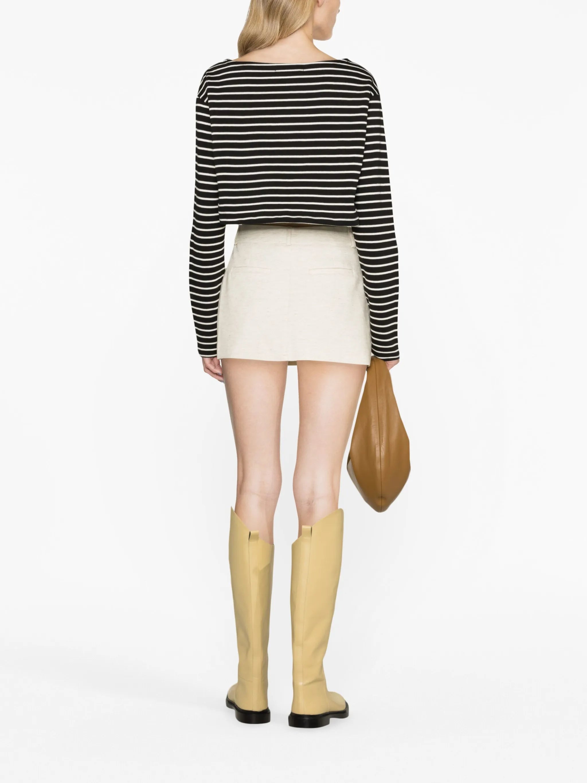 Tilla striped cotton crop top