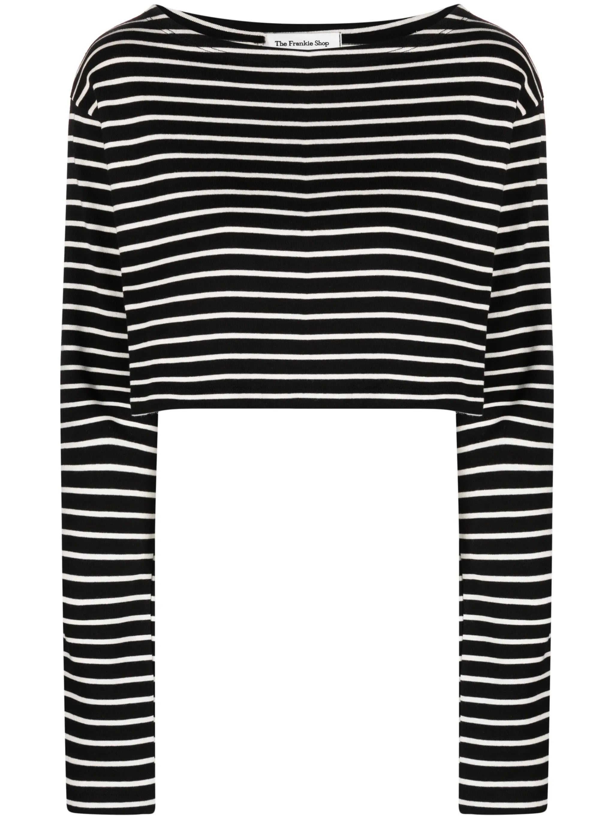Tilla striped cotton crop top