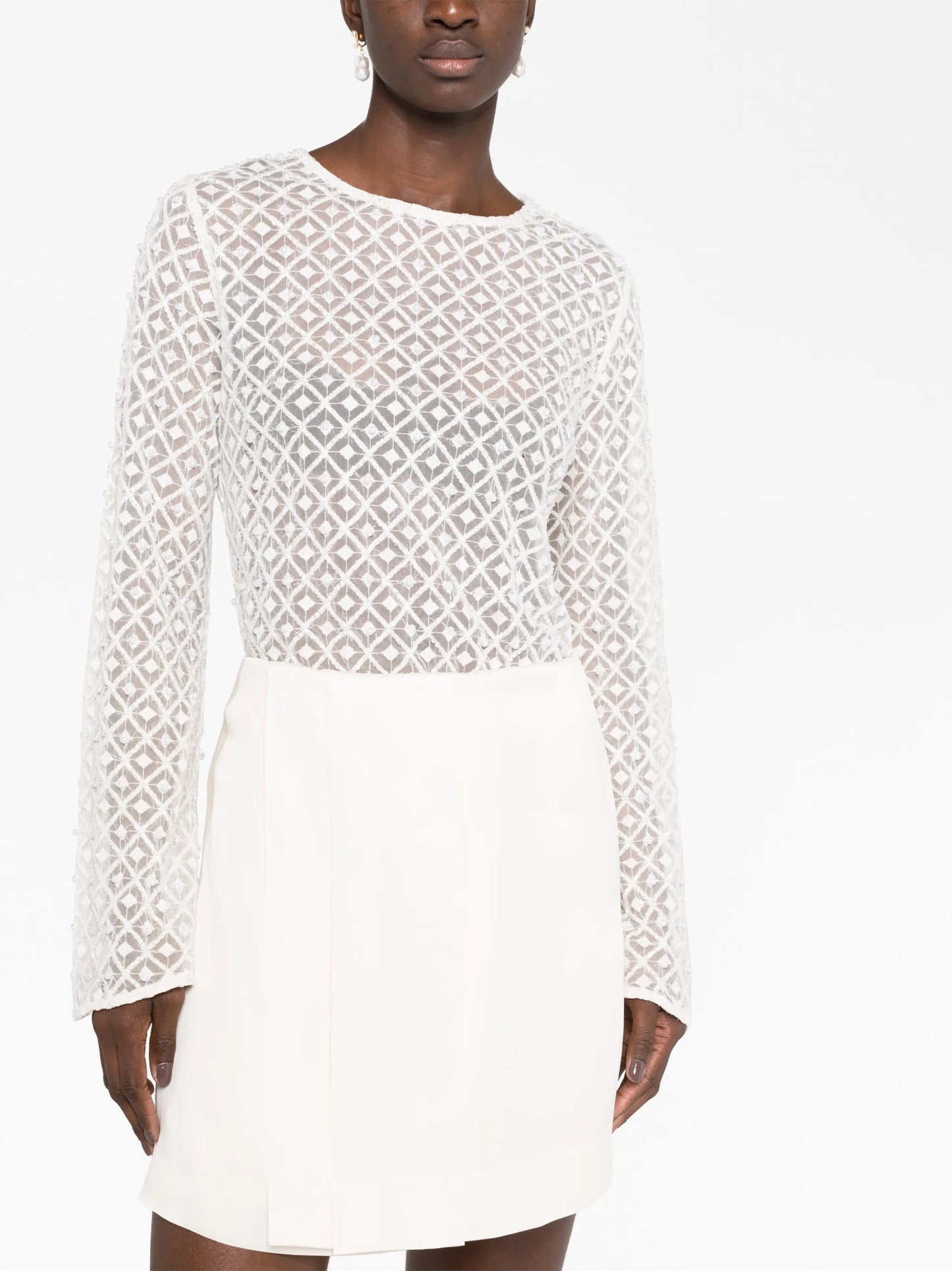 Freya Diamond Pearl sheer top