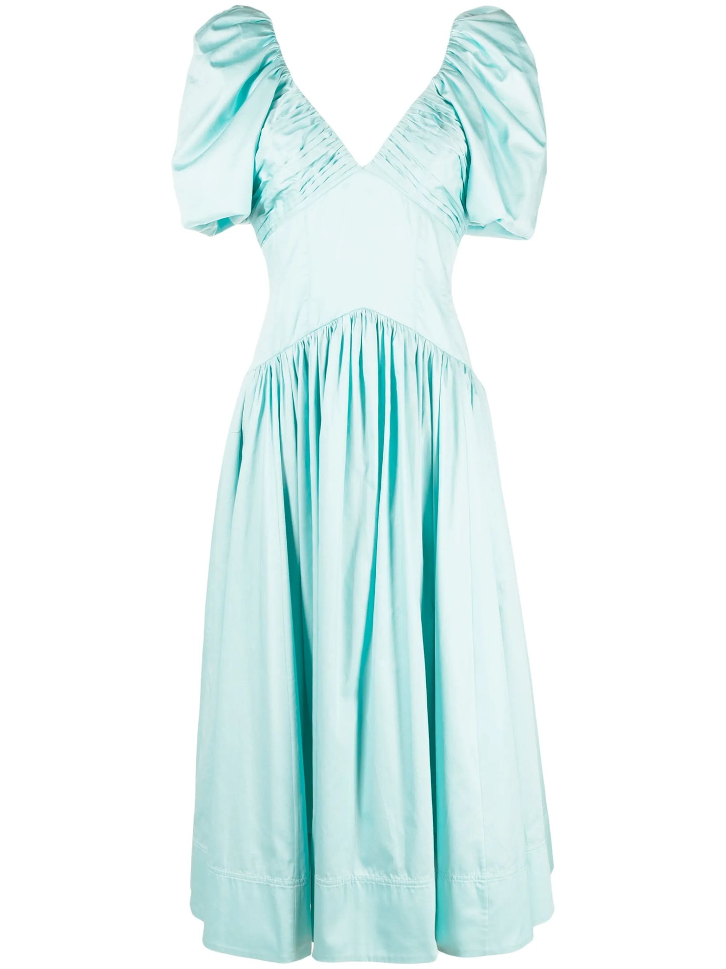 Gabrielle puff-sleeve midi dress