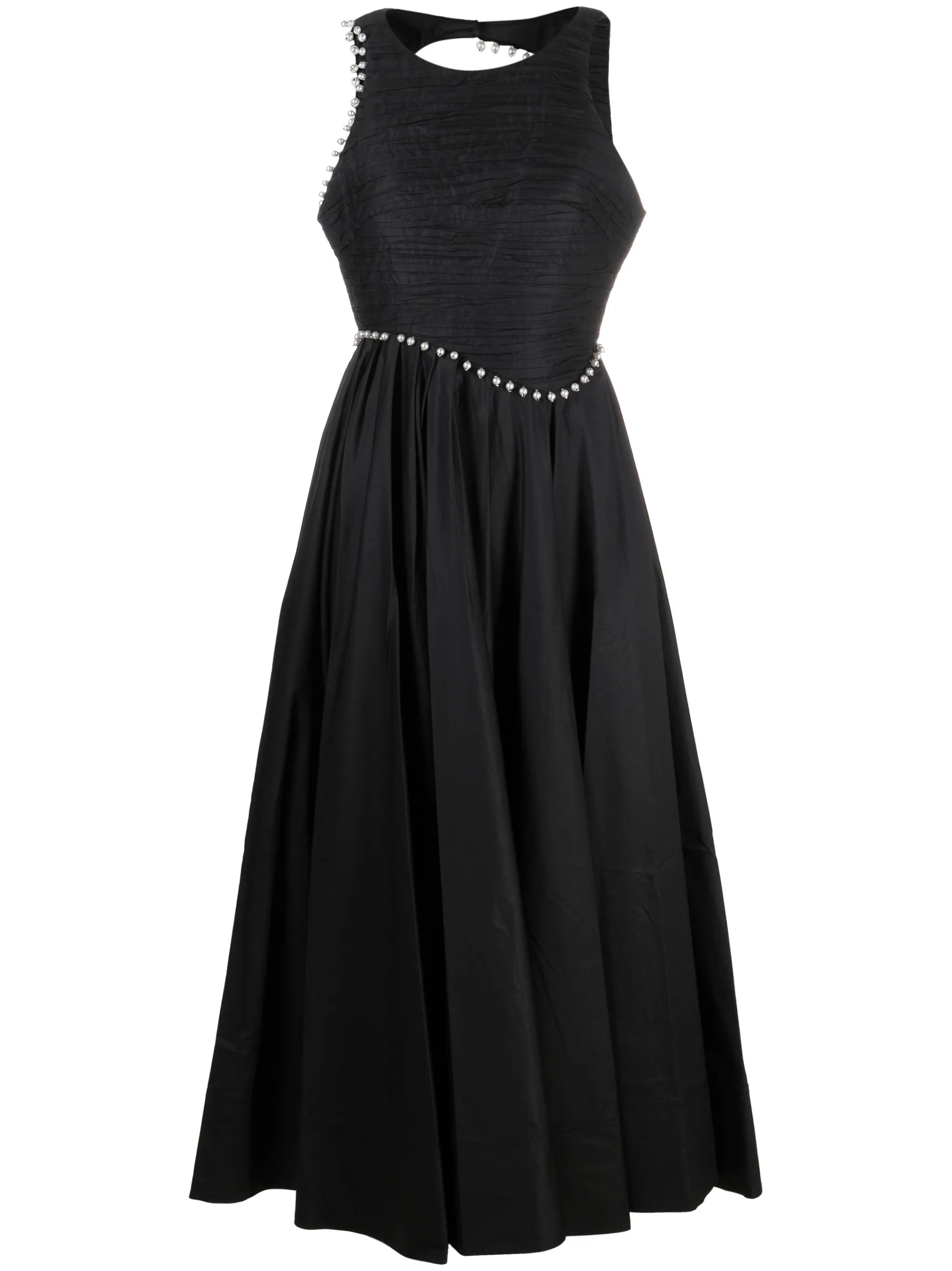 Florence faux-pearl cotton dress