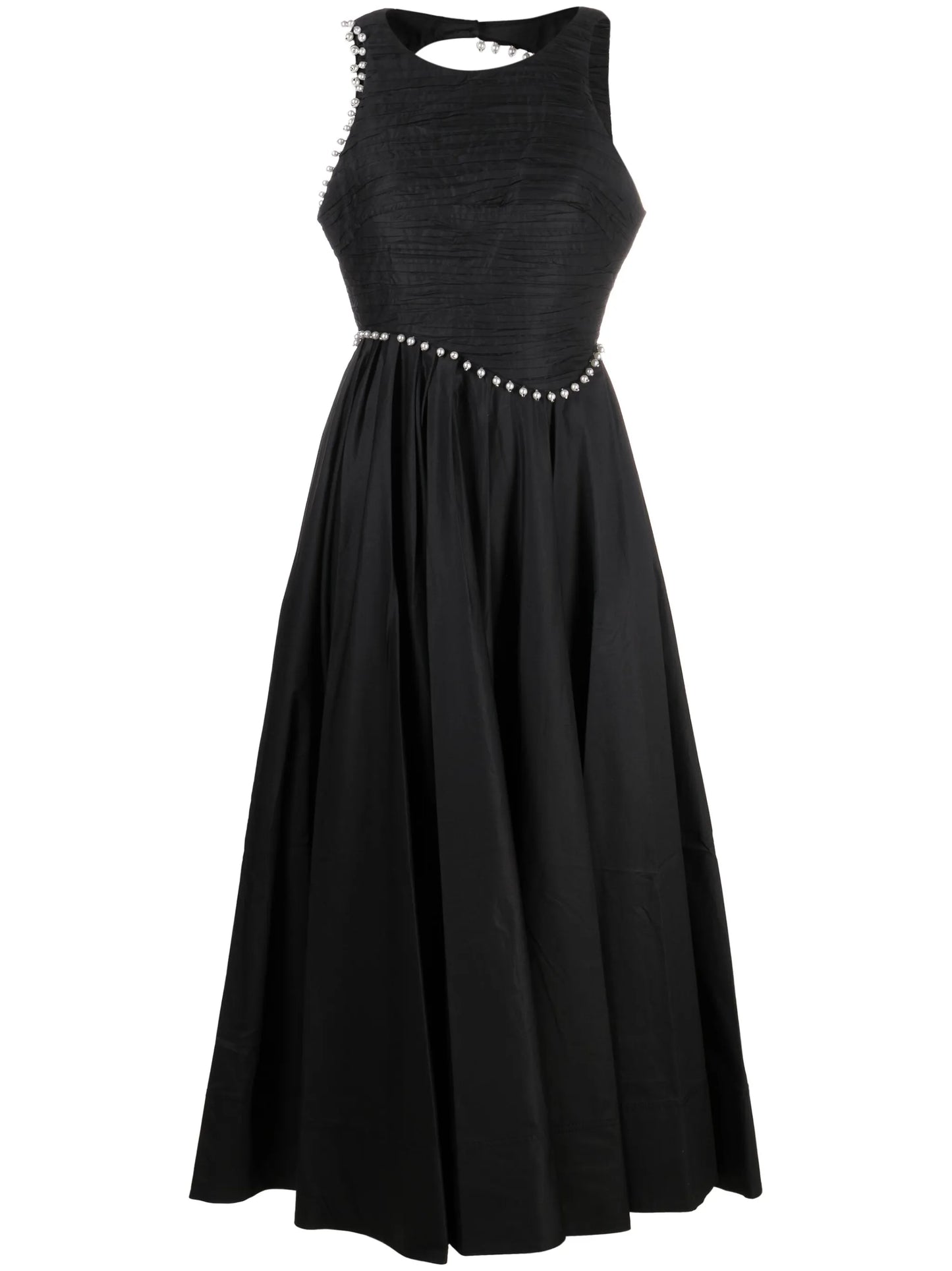 Florence faux-pearl cotton dress
