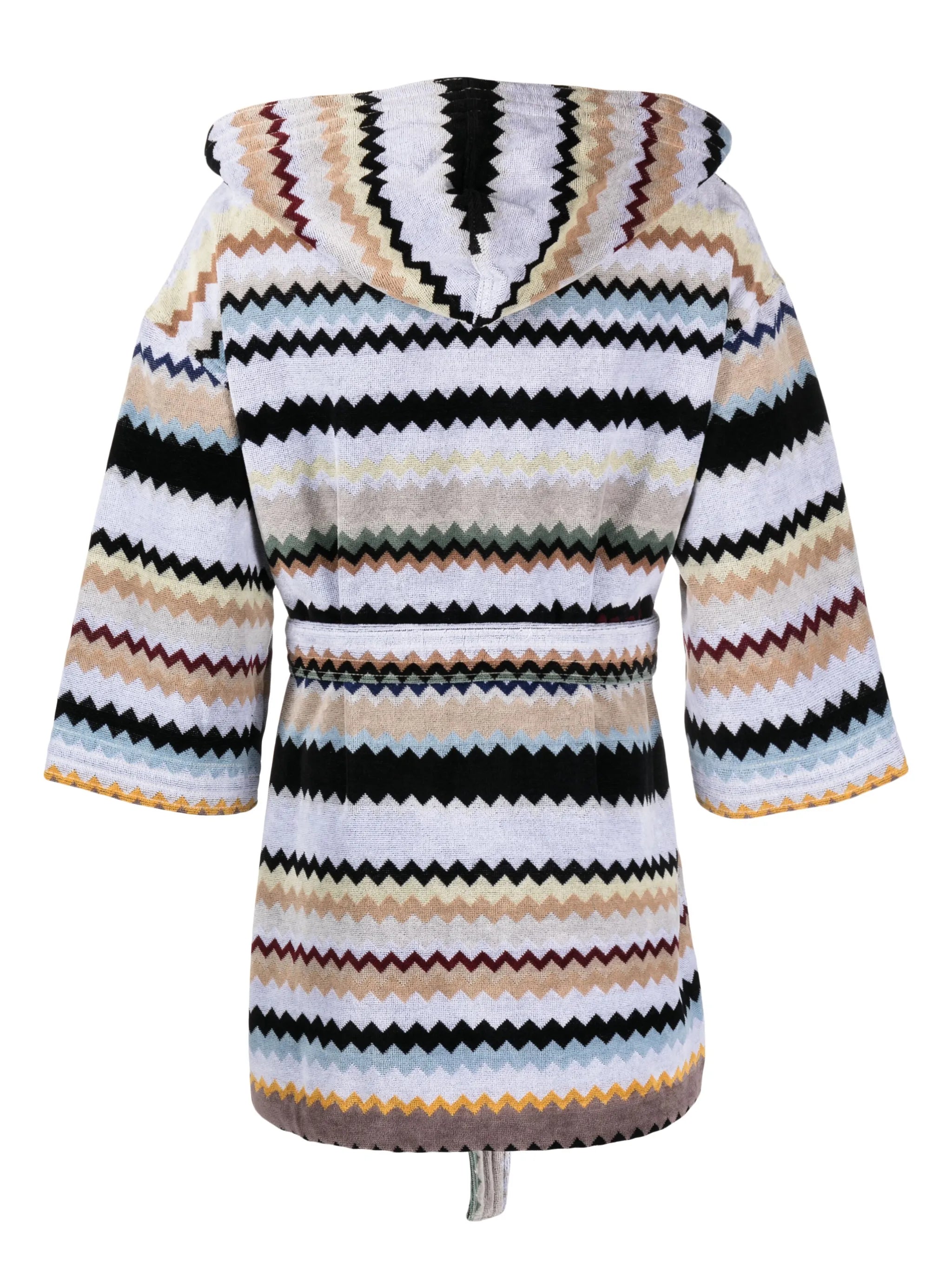 Curt zigzag-pattern bathrobe