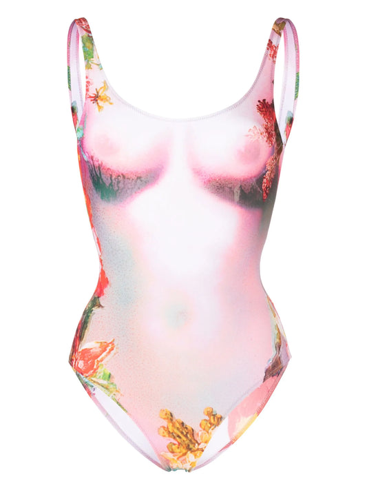 Body floral-print swimsuit