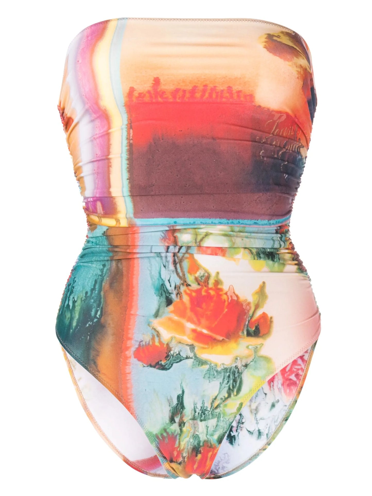 The Scarf floral-print swimsuit