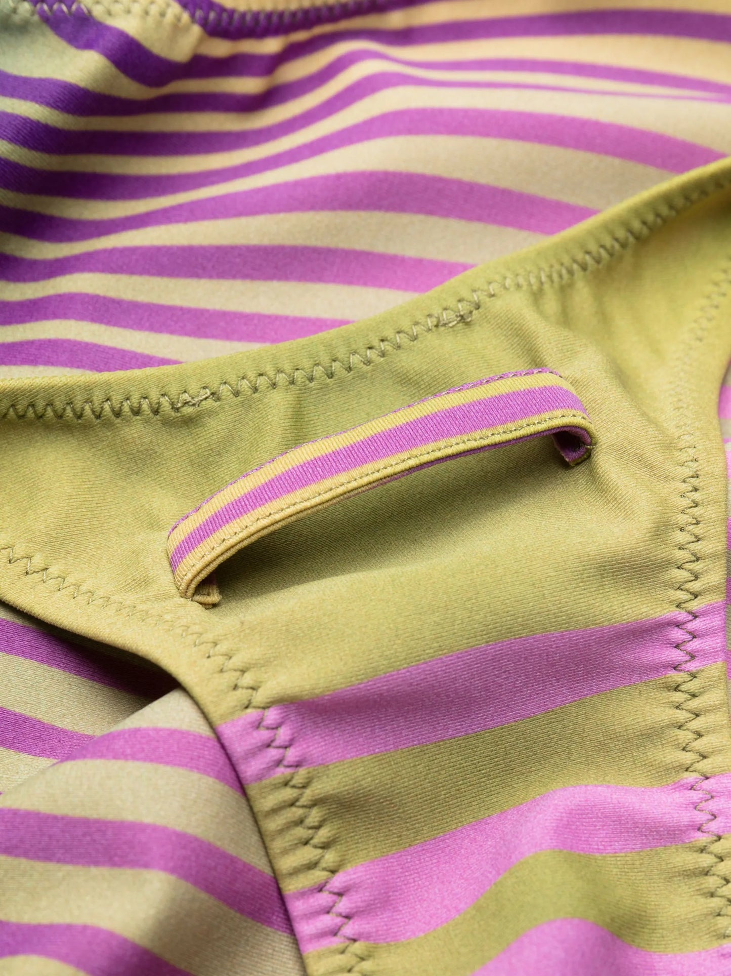 stripe-print swimsuit