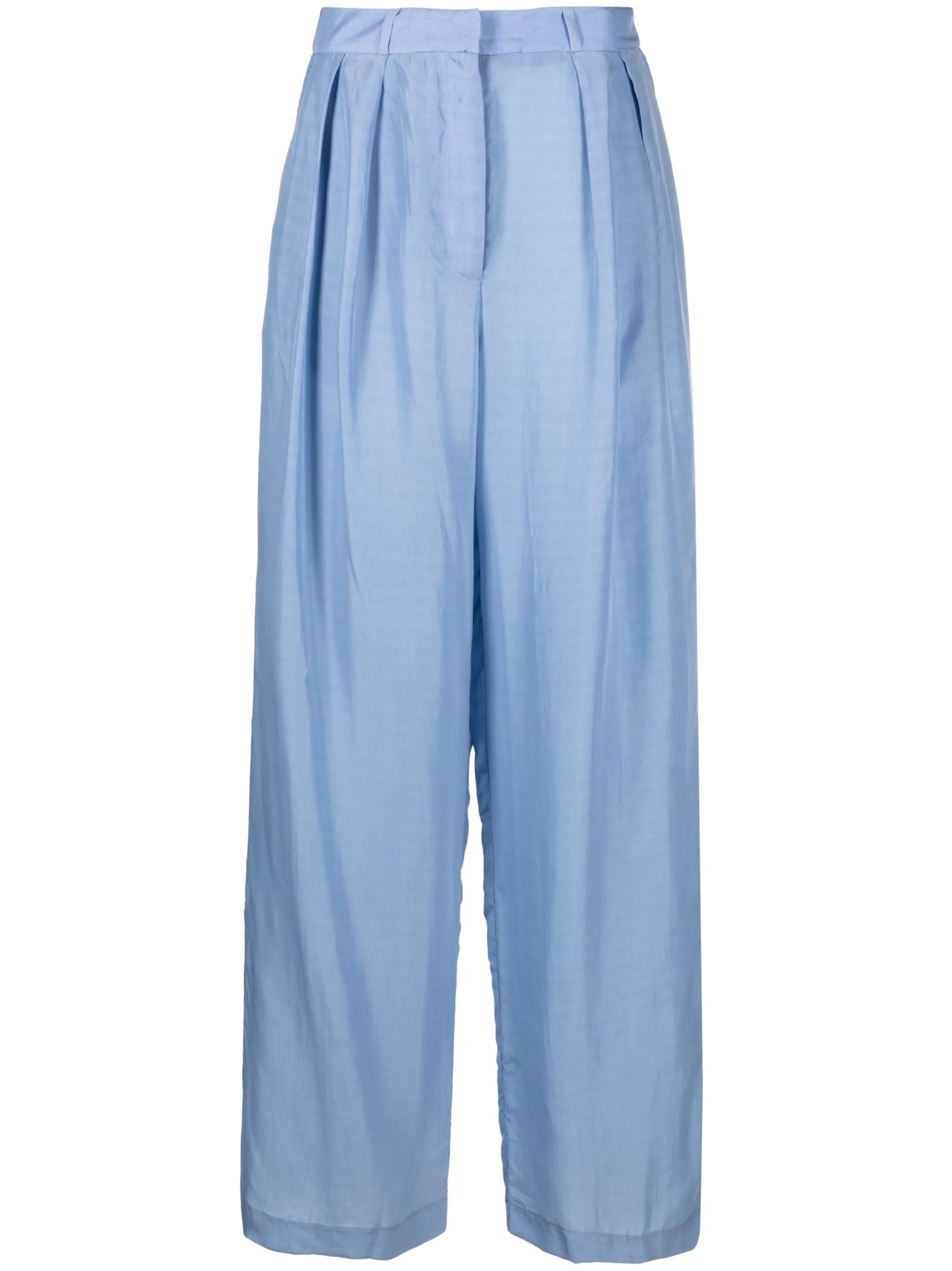 Tansy pleated wide-leg trousers