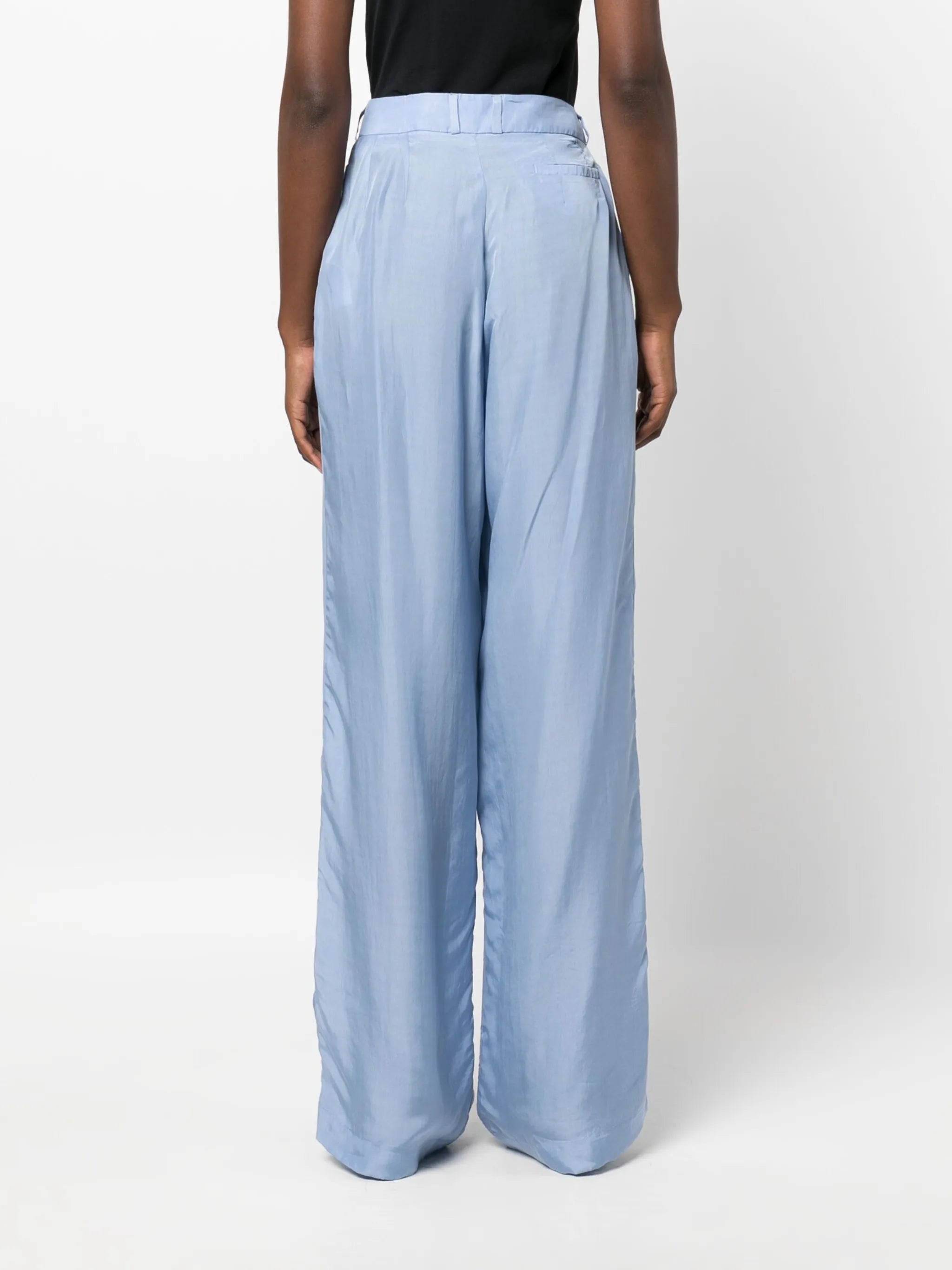 Tansy pleated wide-leg trousers