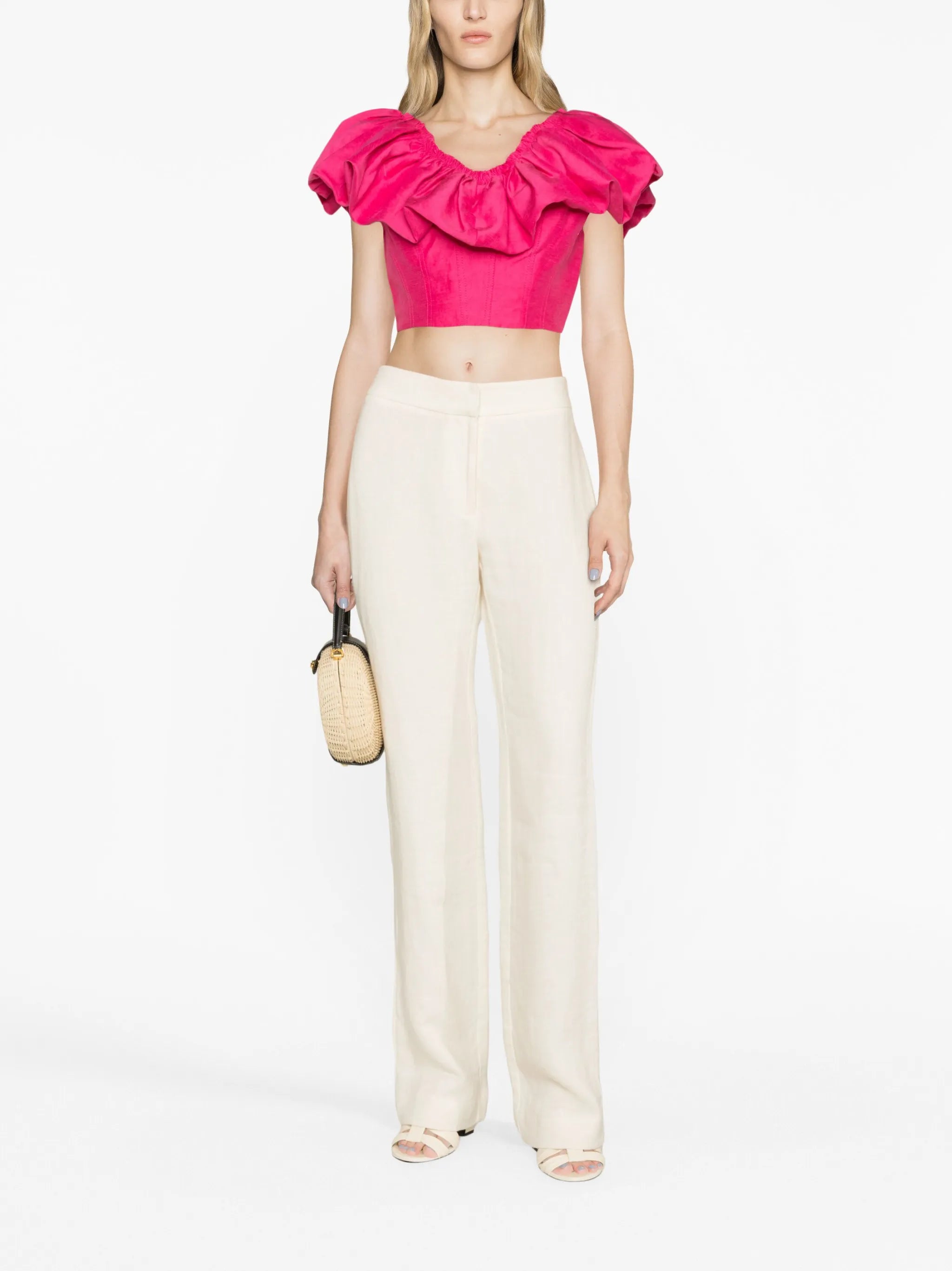 Florence ruffled crop top