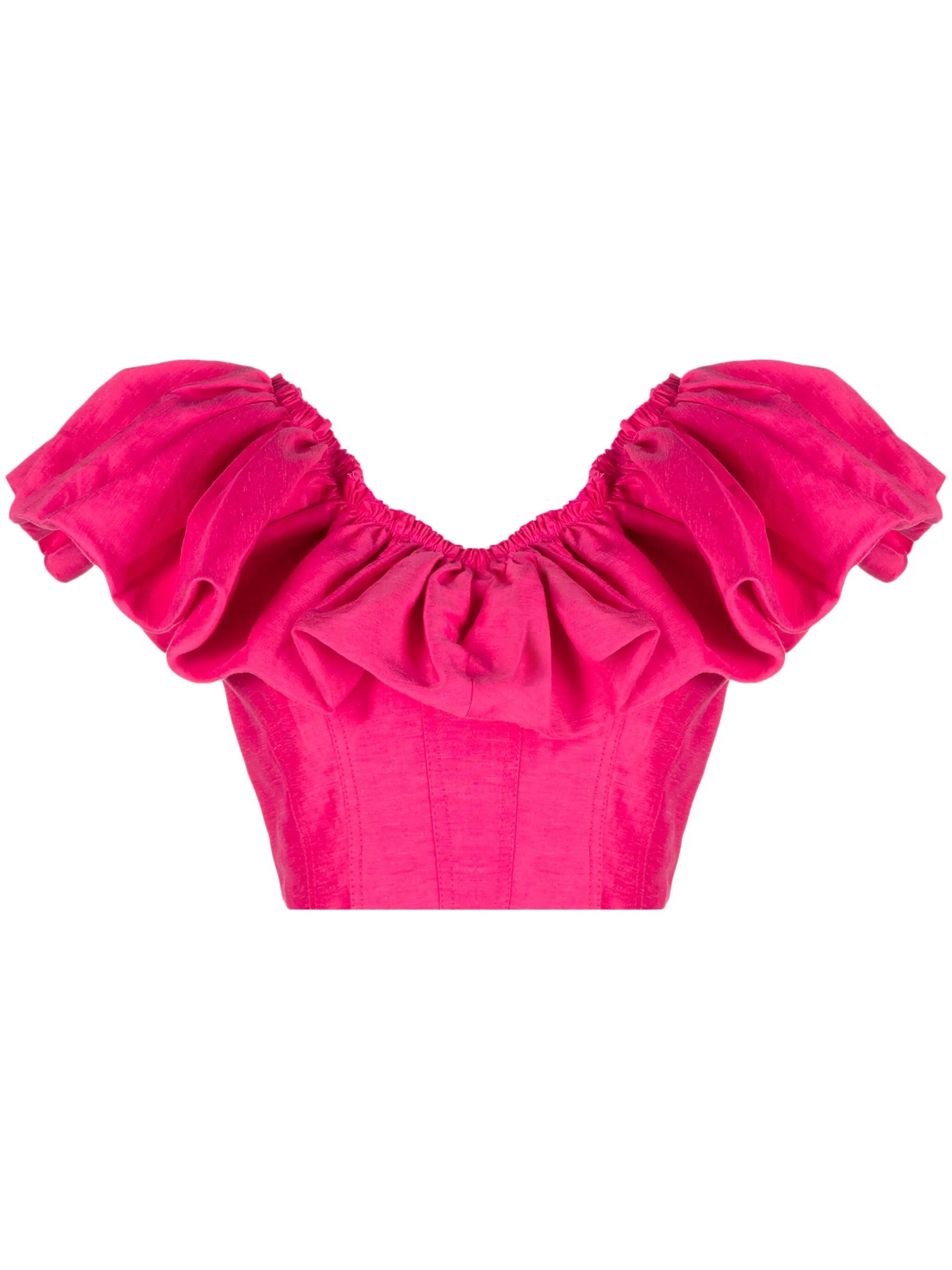 Florence ruffled crop top