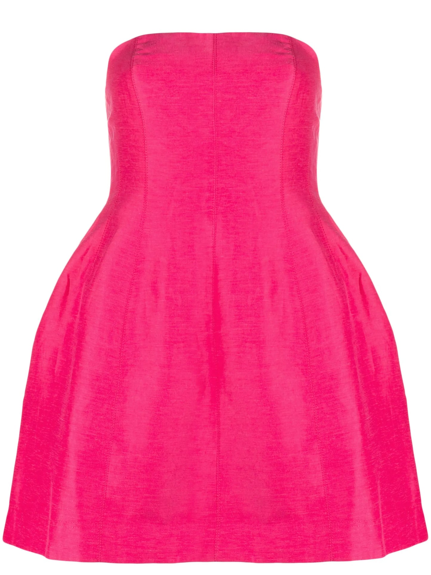 strapless flared minidress