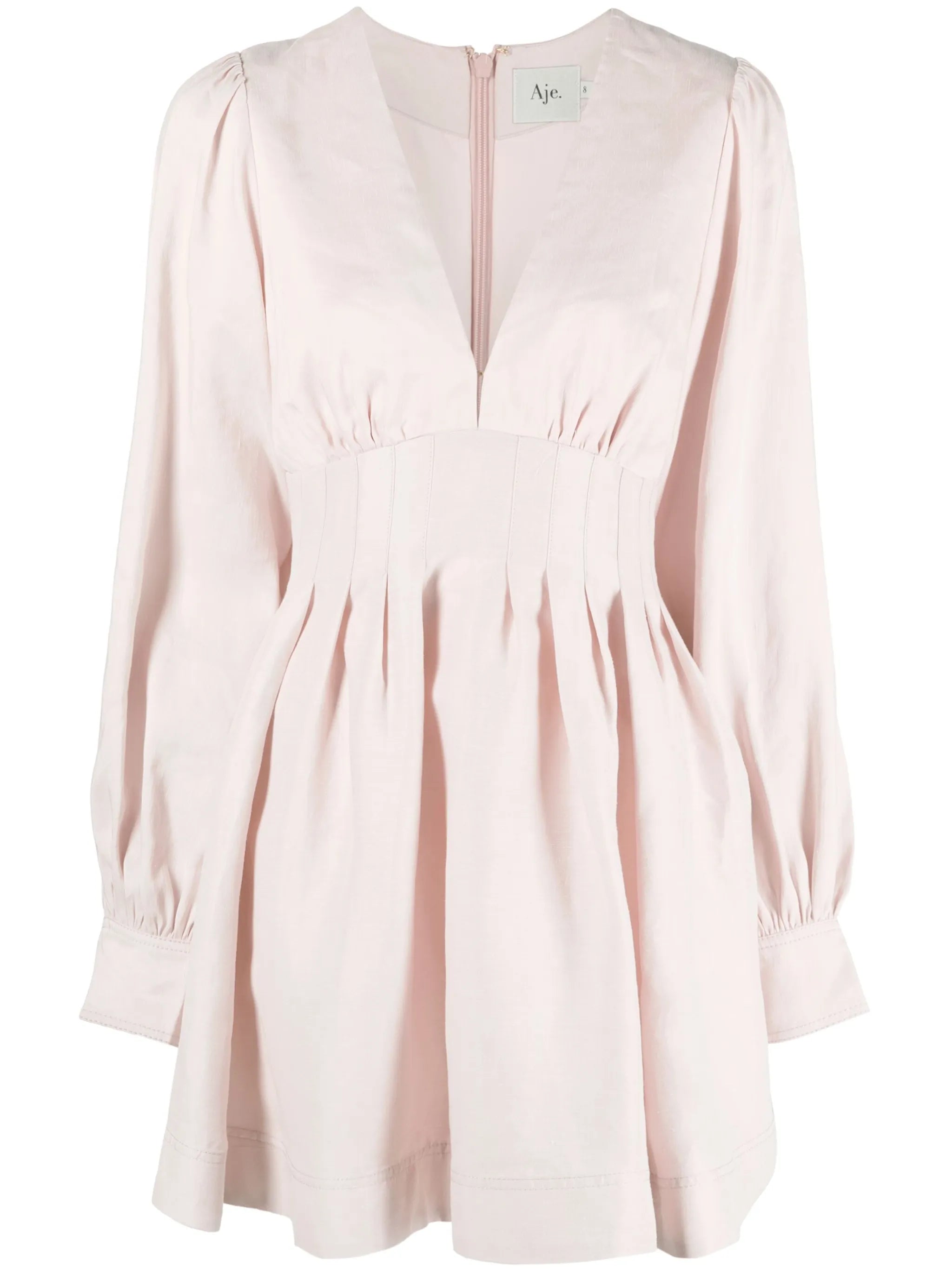 Amelia plunge-neck minidress