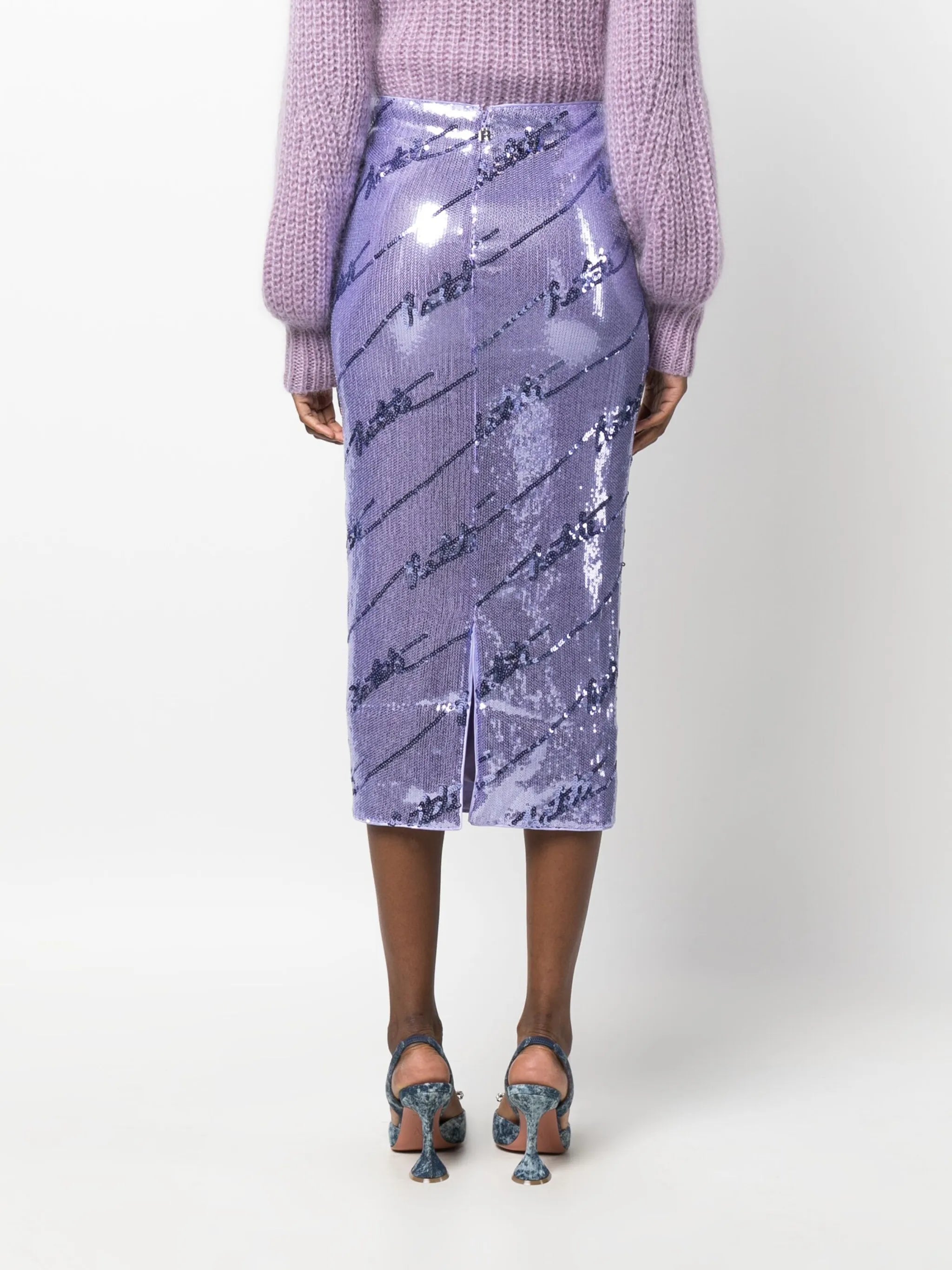 sequinned midi skirt