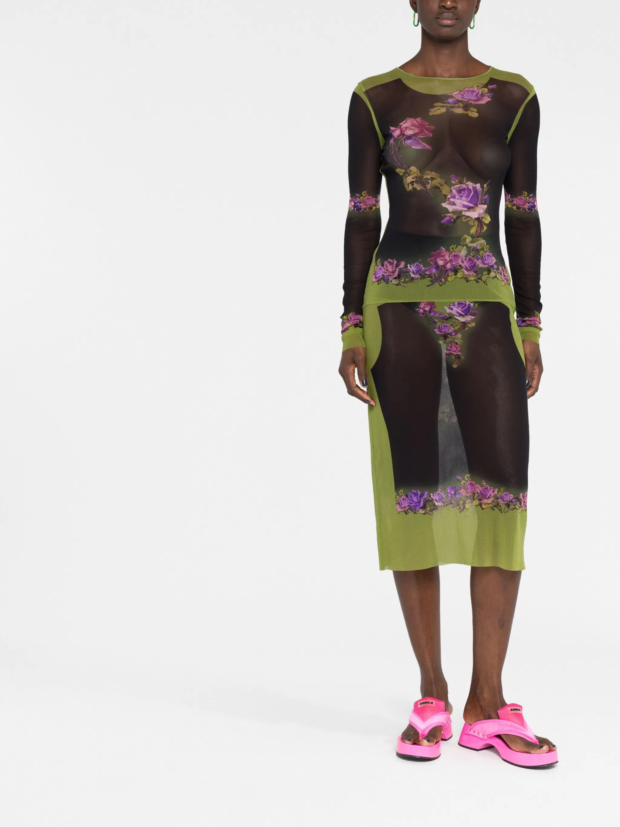 Fleurs Petit Grand-print dress