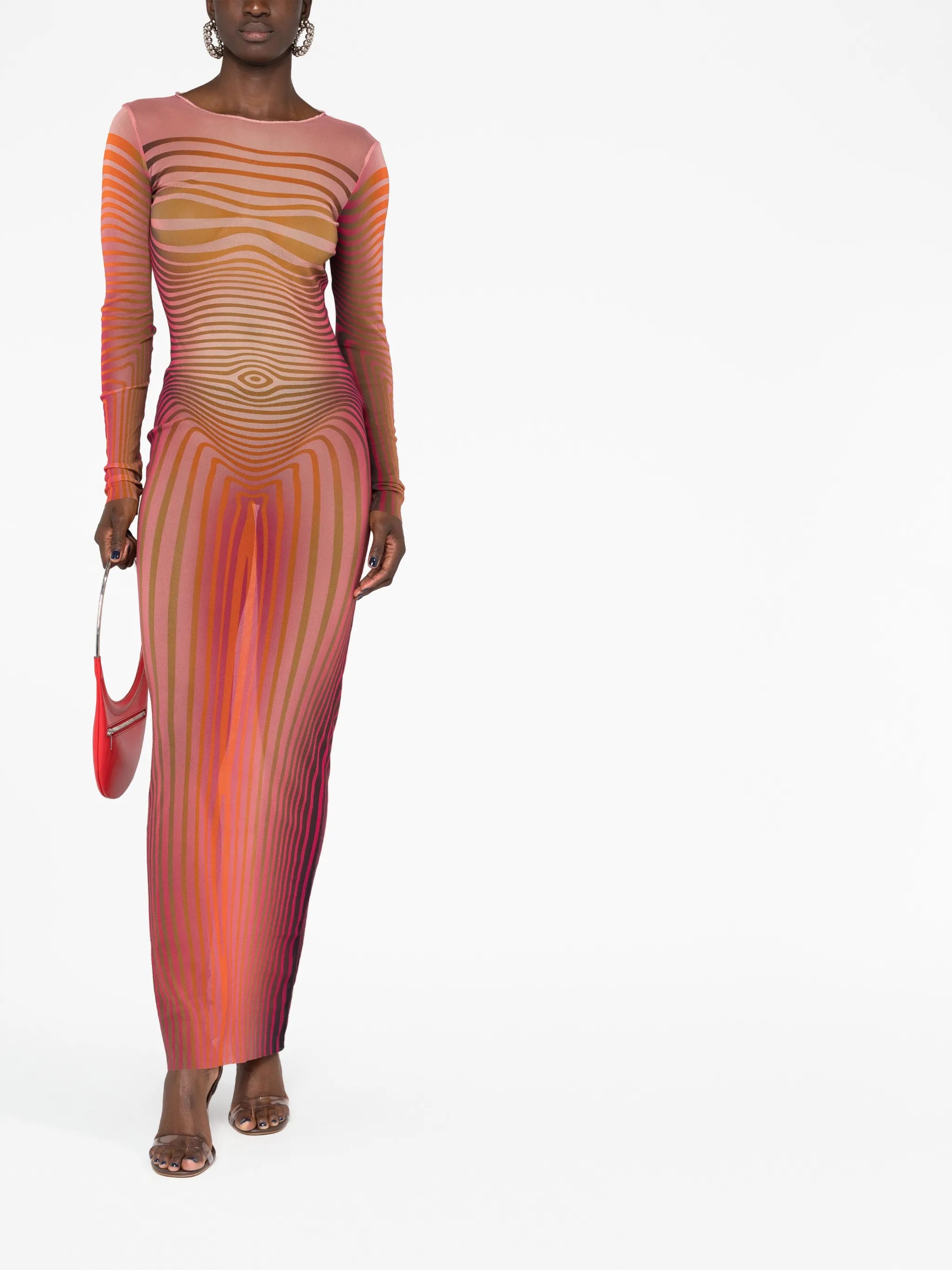 Body Morphing striped dress