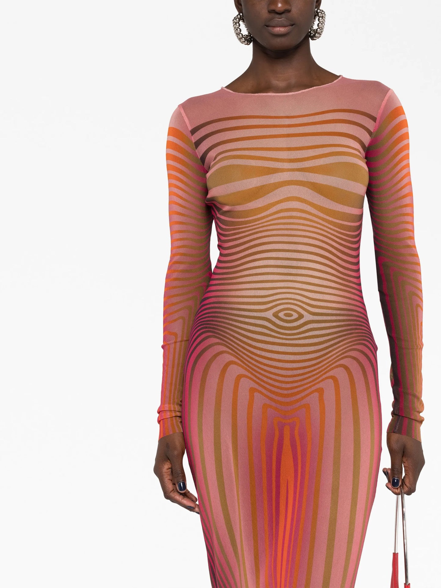 Body Morphing striped dress