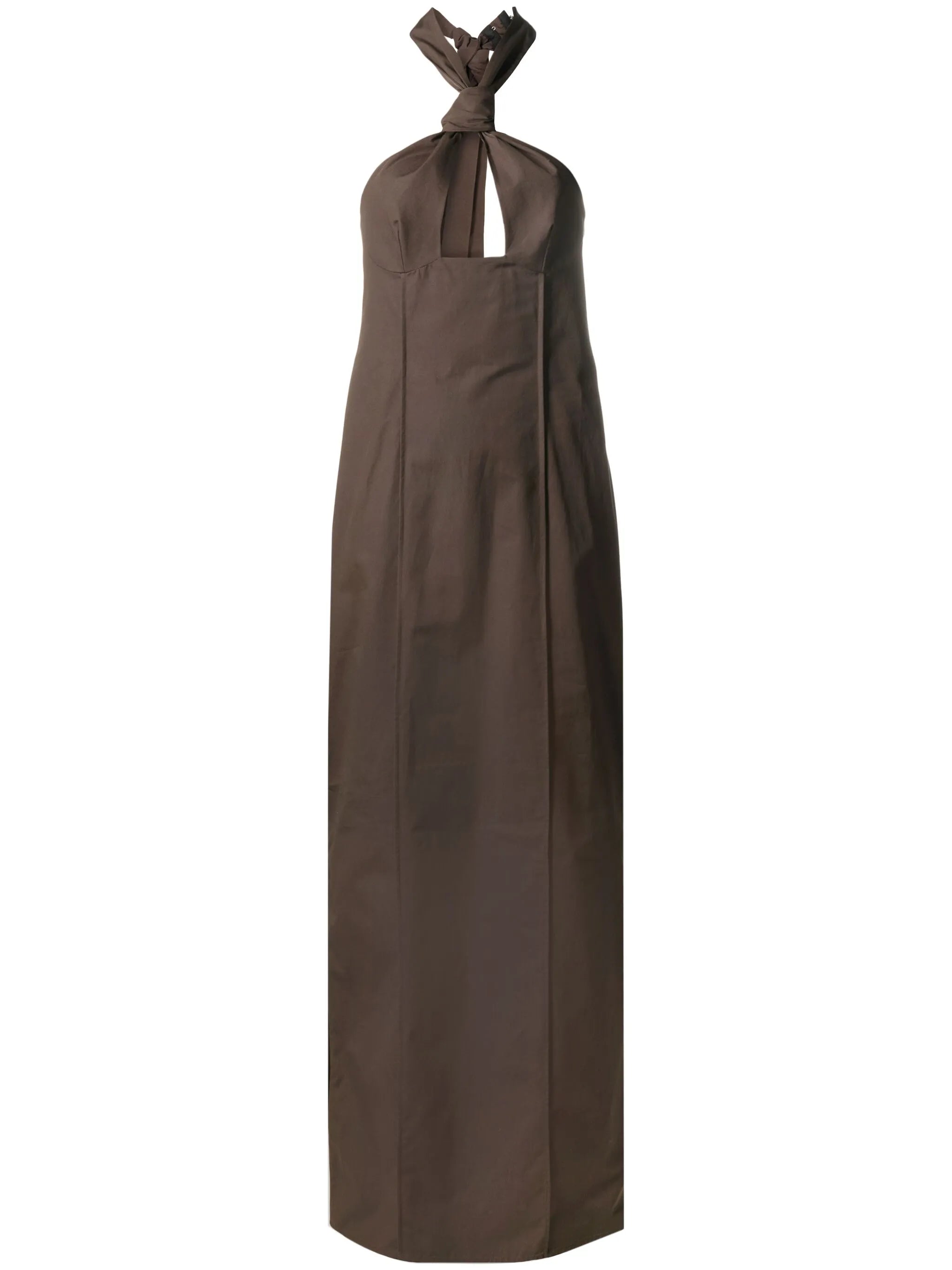 halterneck cotton maxi dress