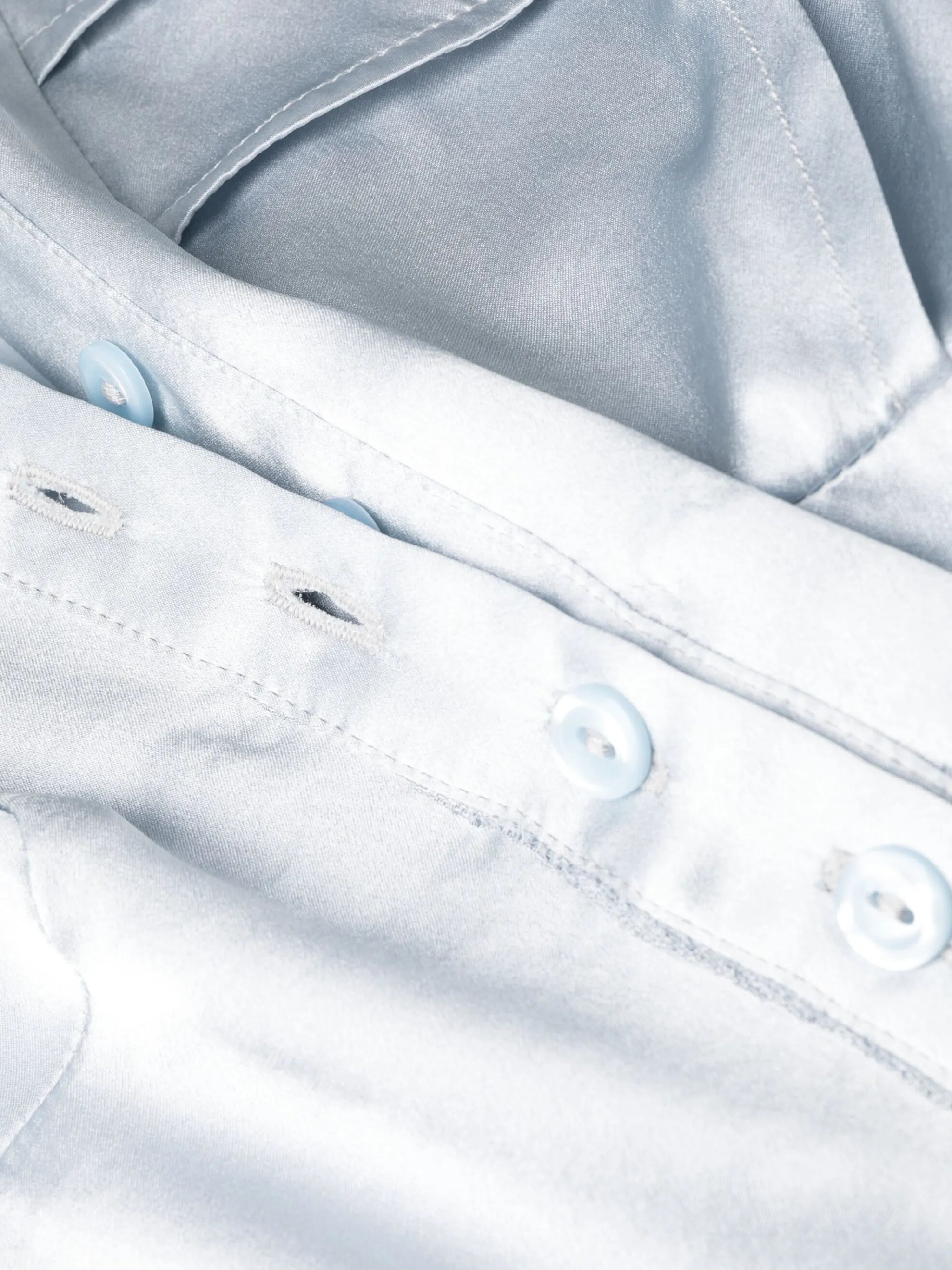 spread-collar silk pyjama shirt