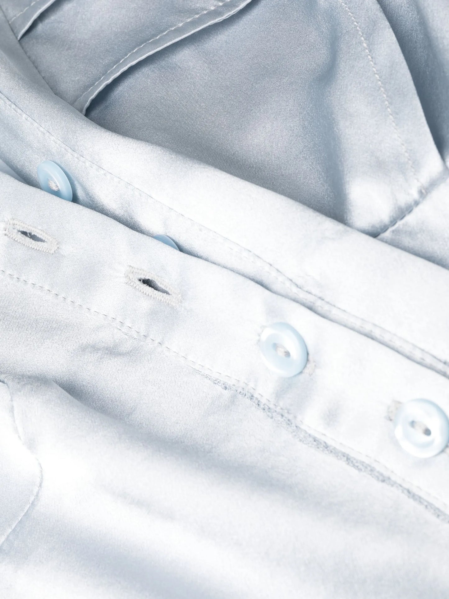 spread-collar silk pyjama shirt