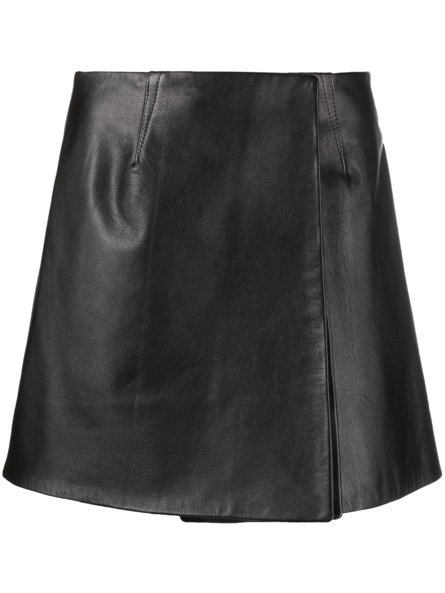 leather wrap miniskirt