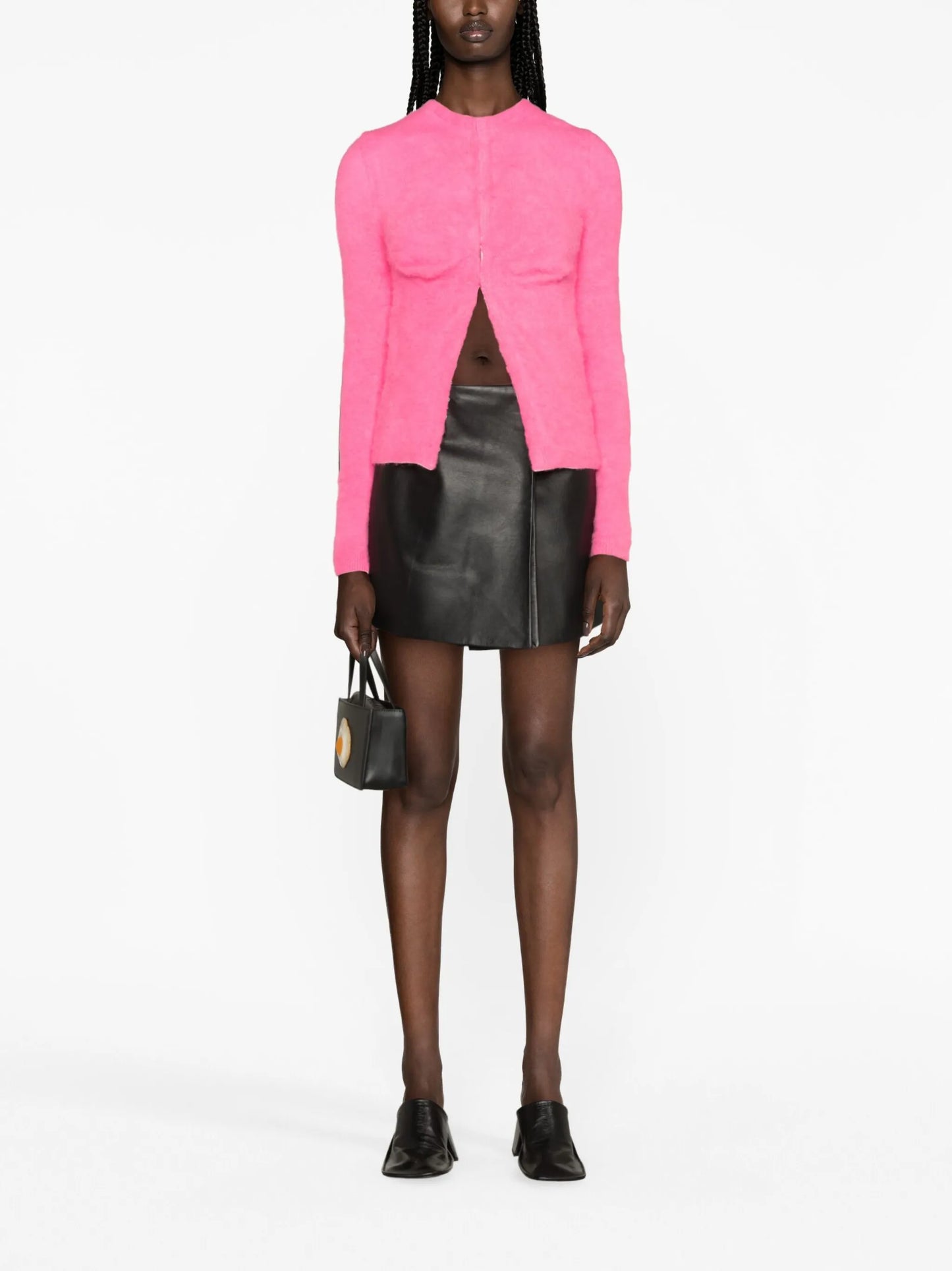 leather wrap miniskirt