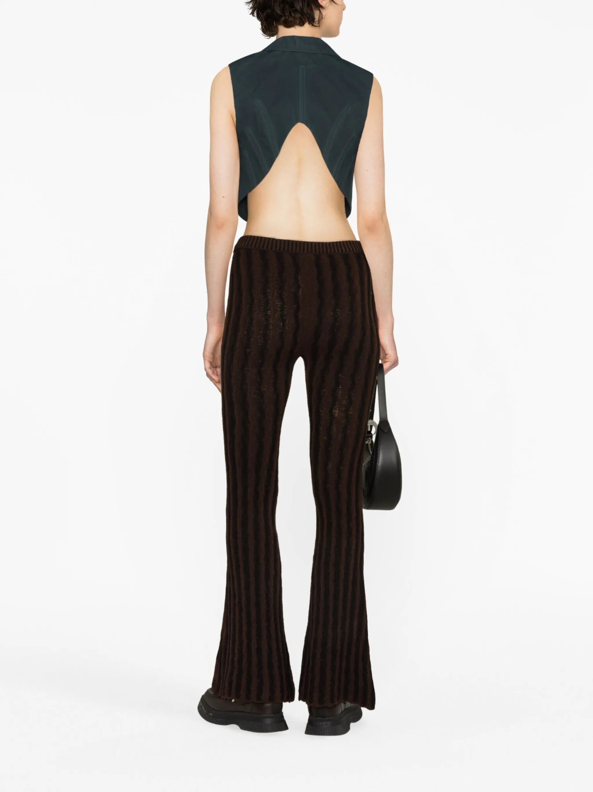 cropped cotton waistcoat