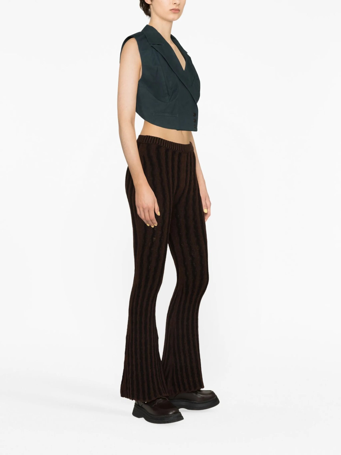 cropped cotton waistcoat
