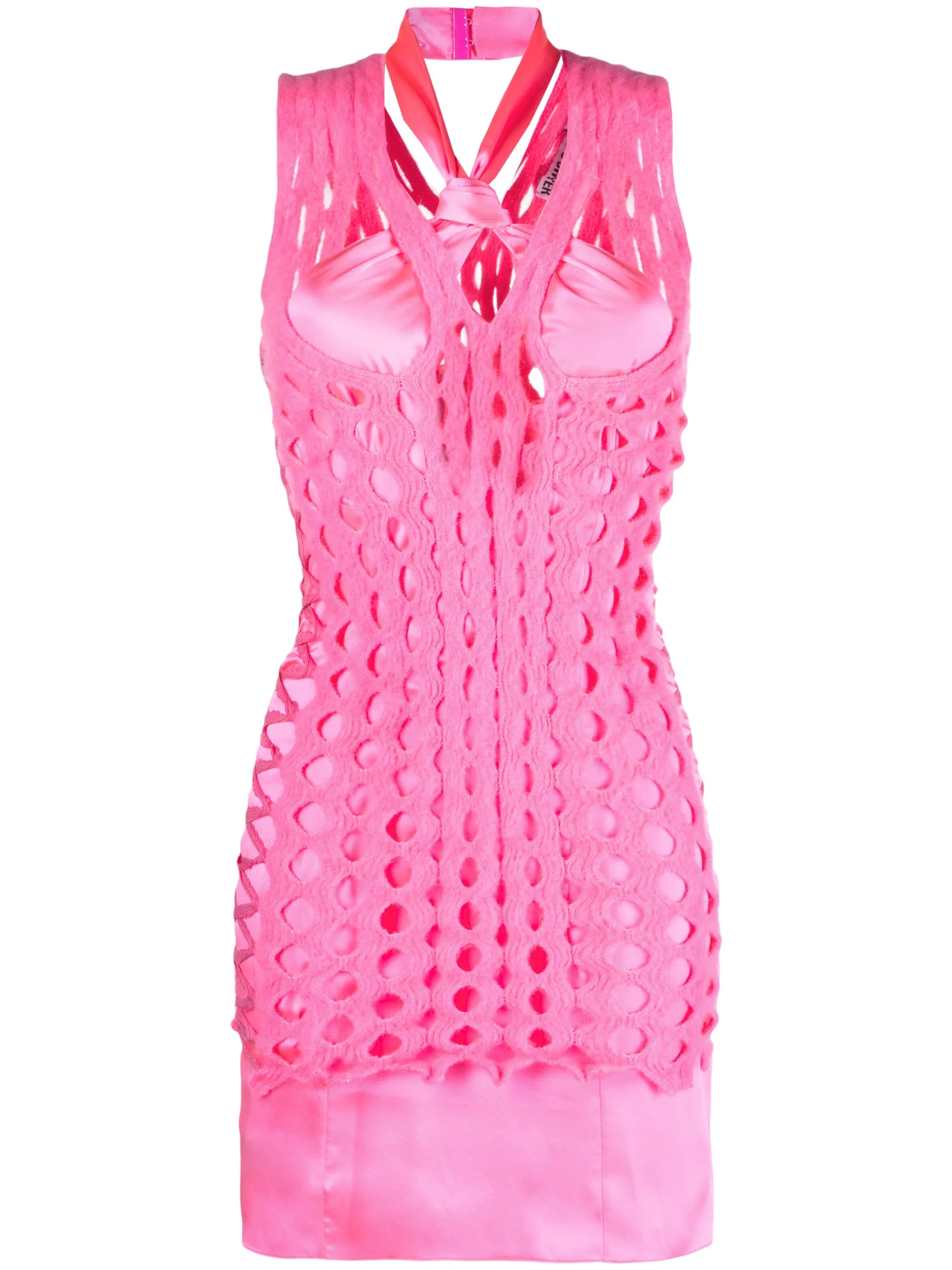 cut-out layered minidress