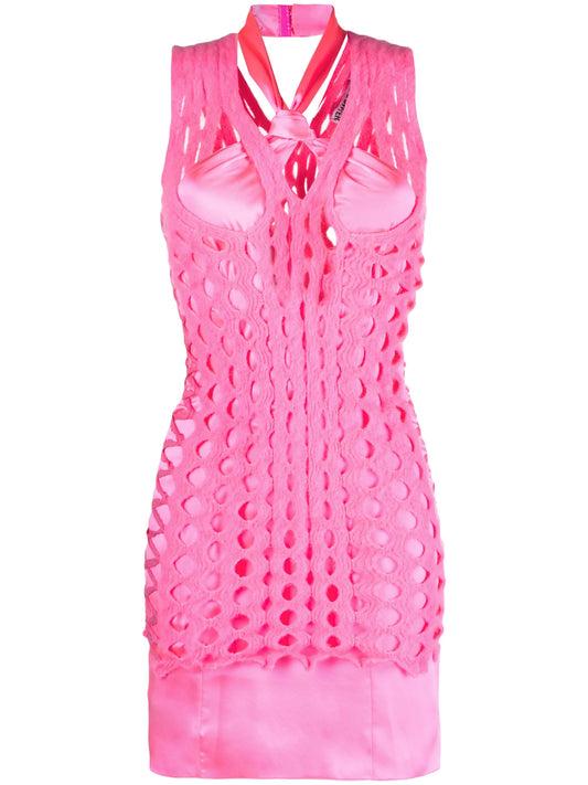 cut-out layered minidress