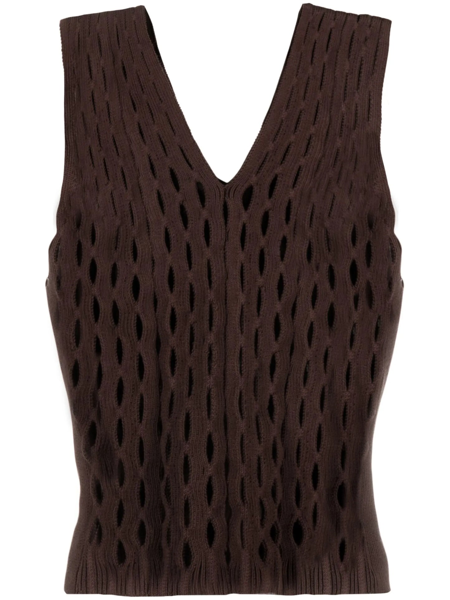 Squiggle open-knit vest
