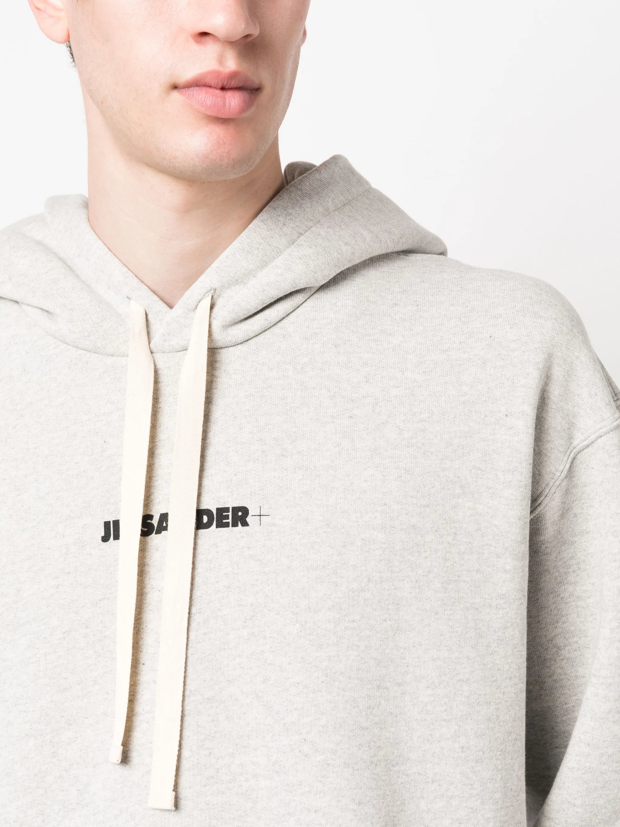 logo-print cotton hoodie