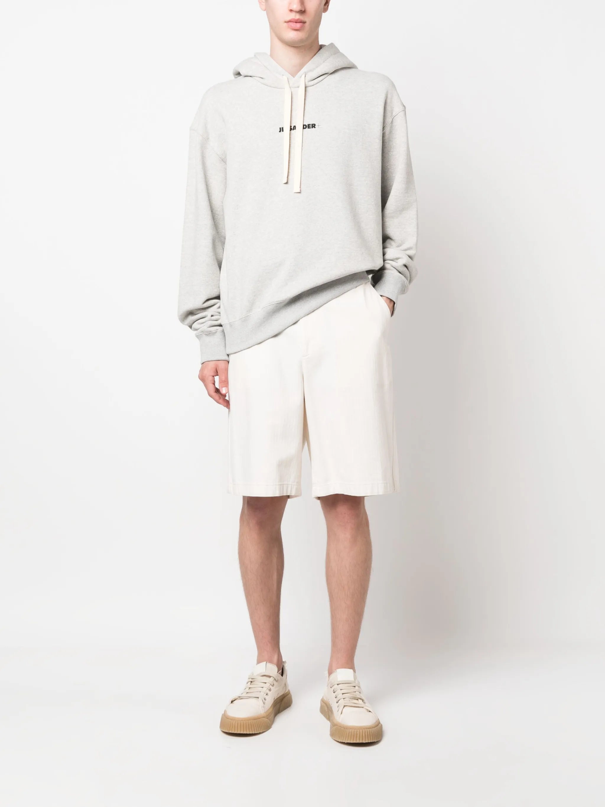logo-print cotton hoodie
