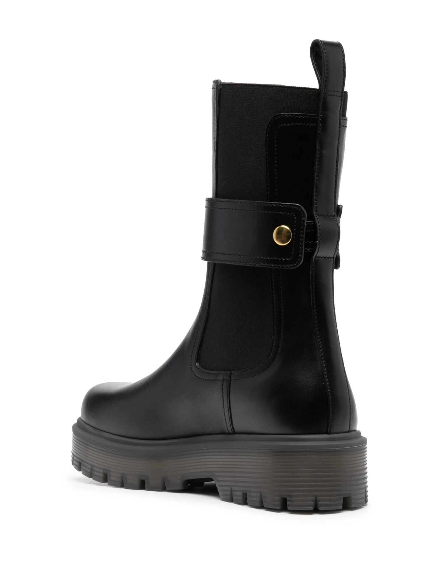 stud-embellished leather boots