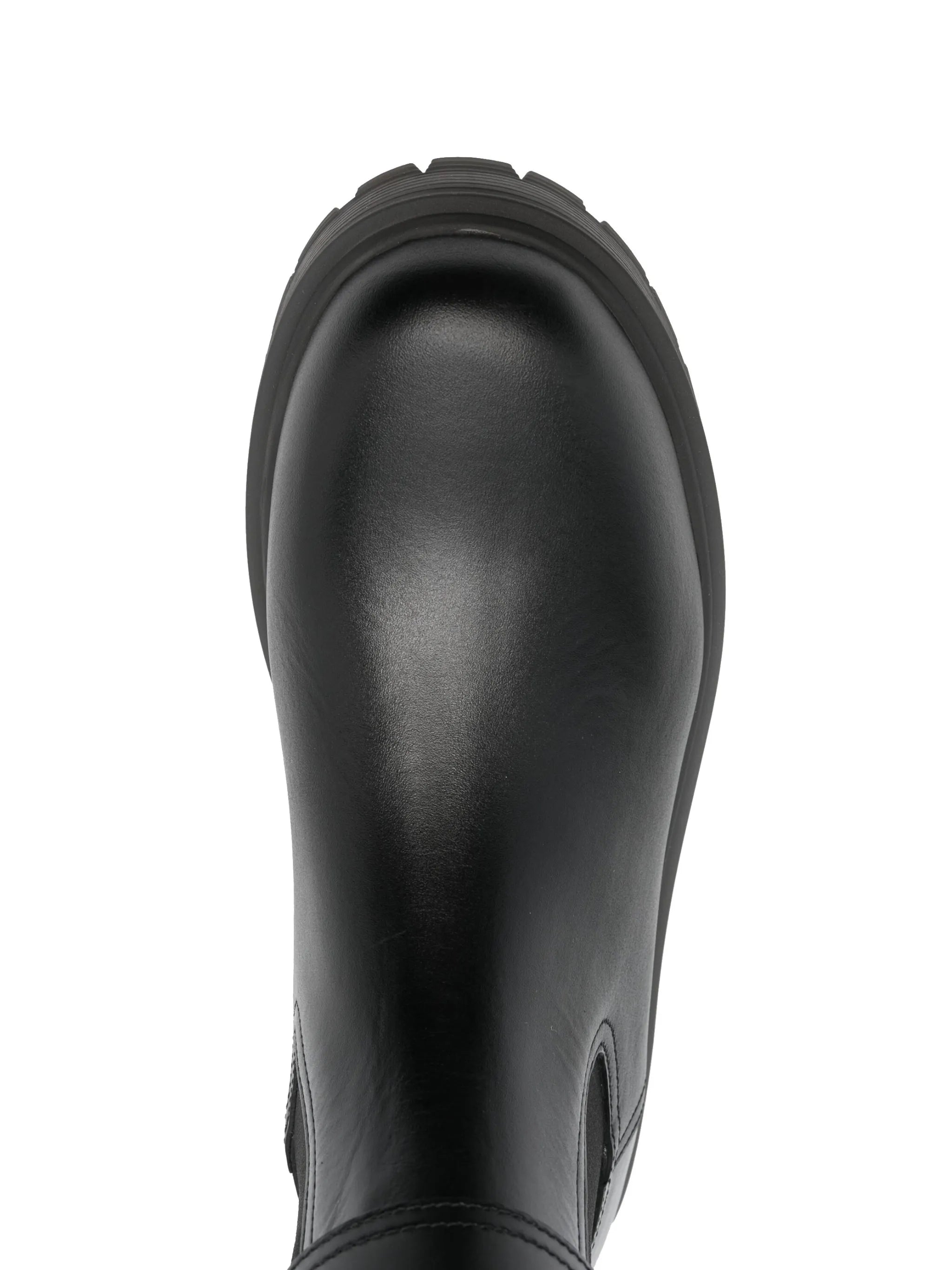 stud-embellished leather boots