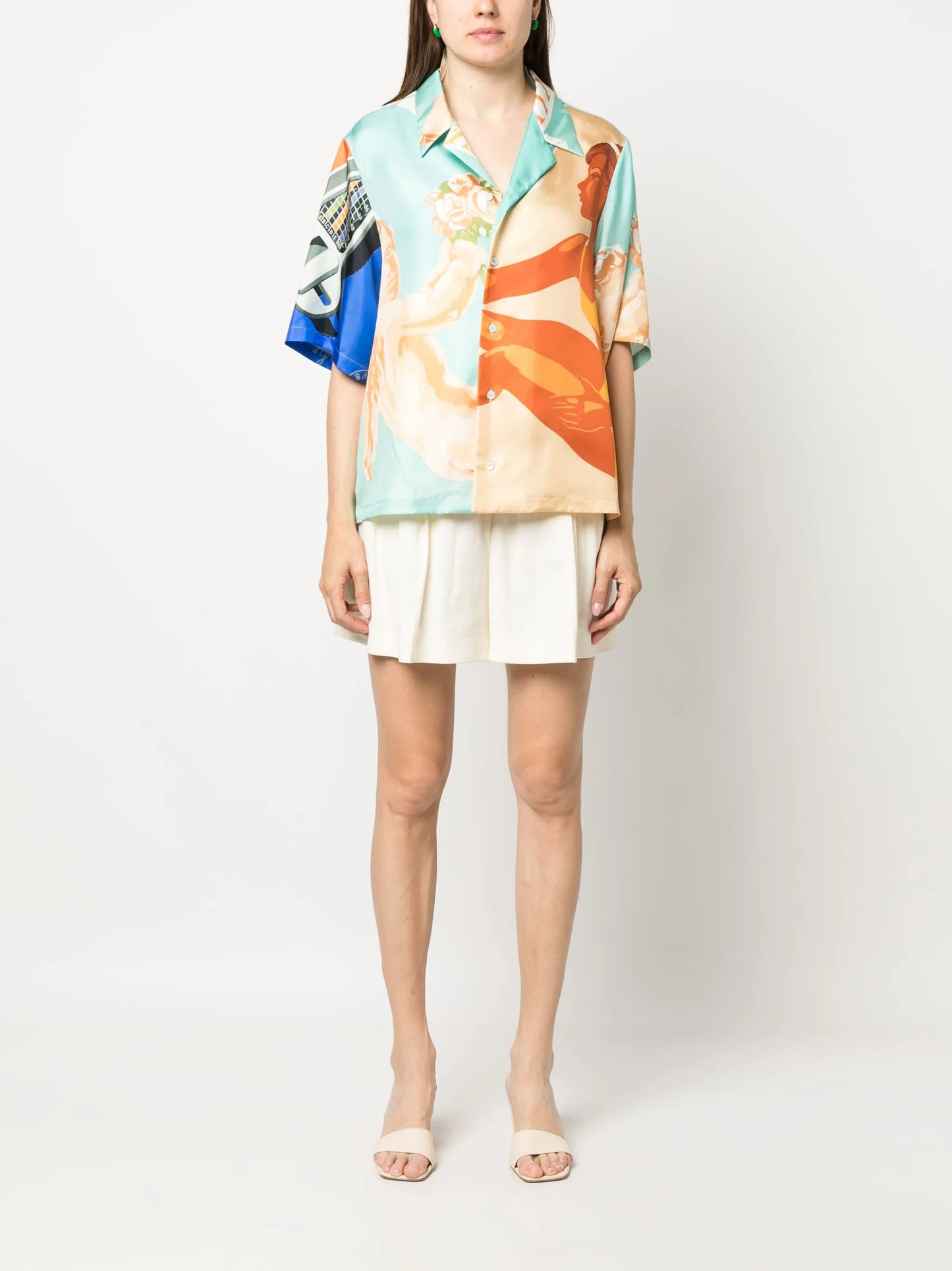 graphic-print short-sleeved shirt