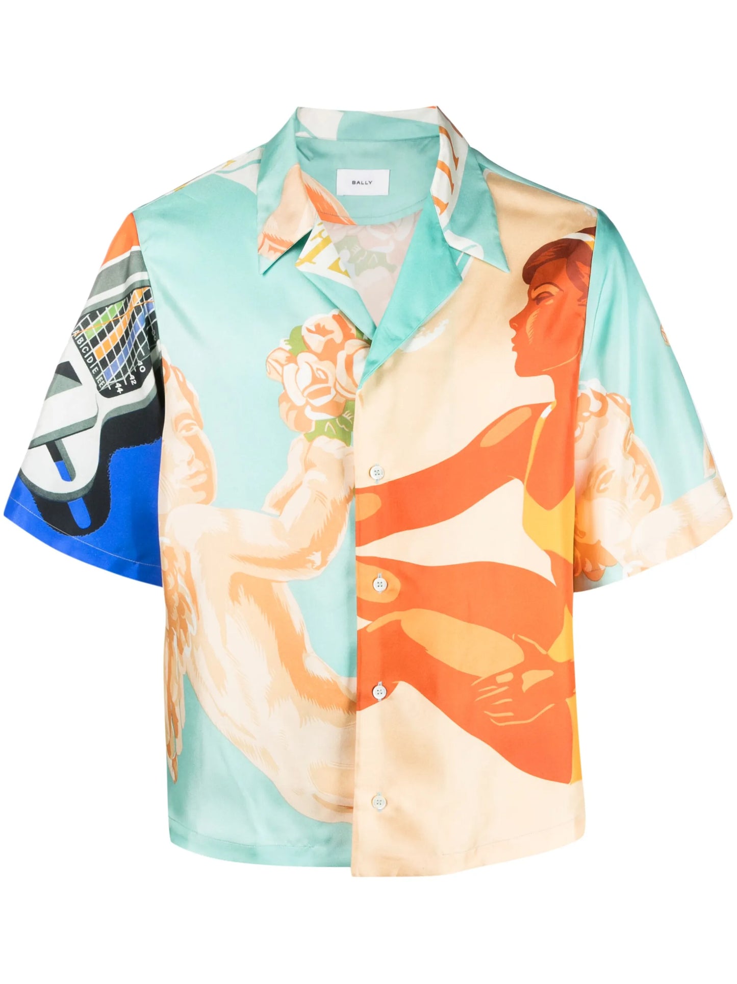 graphic-print short-sleeved shirt