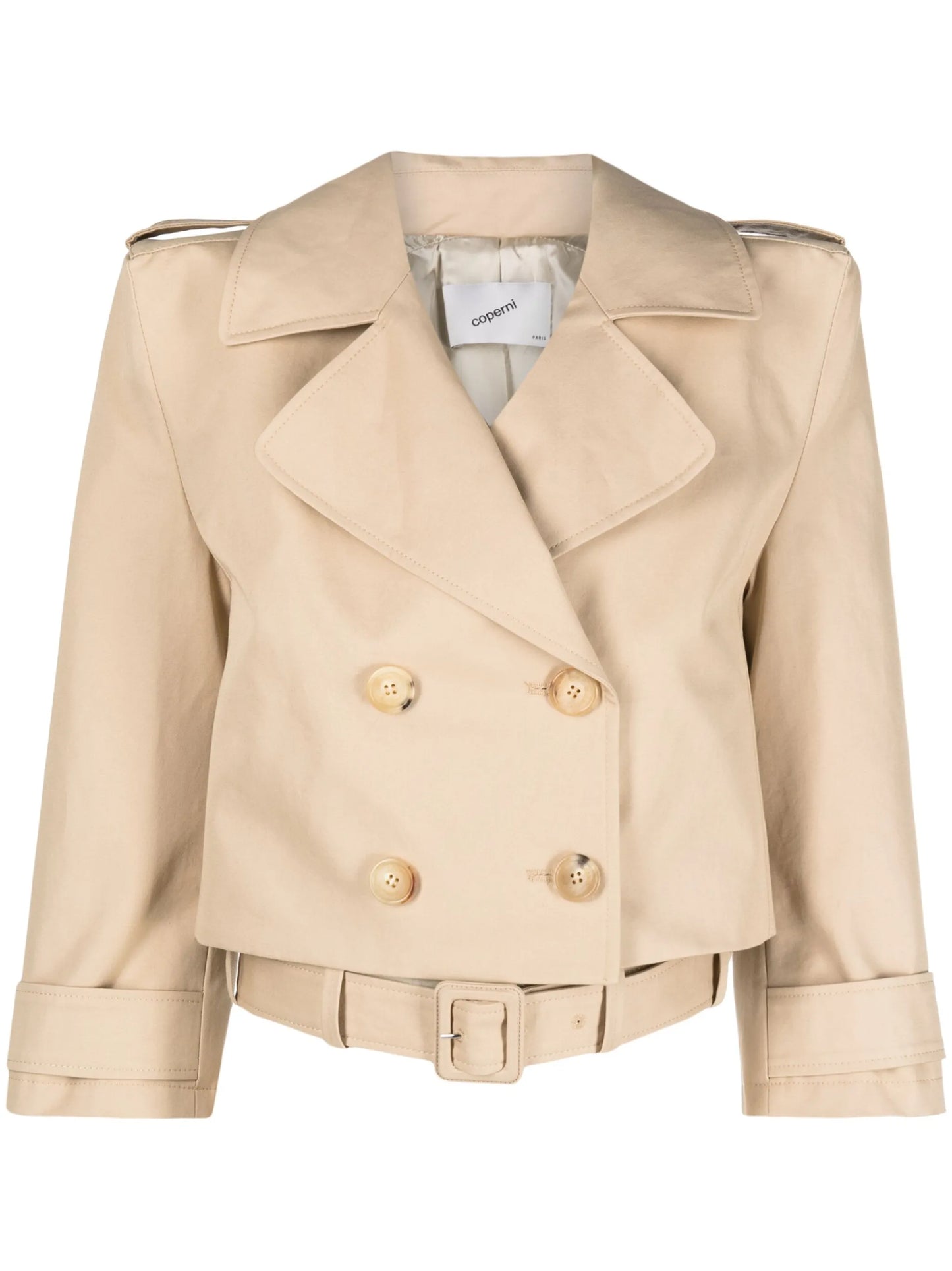 cropped trench jacket