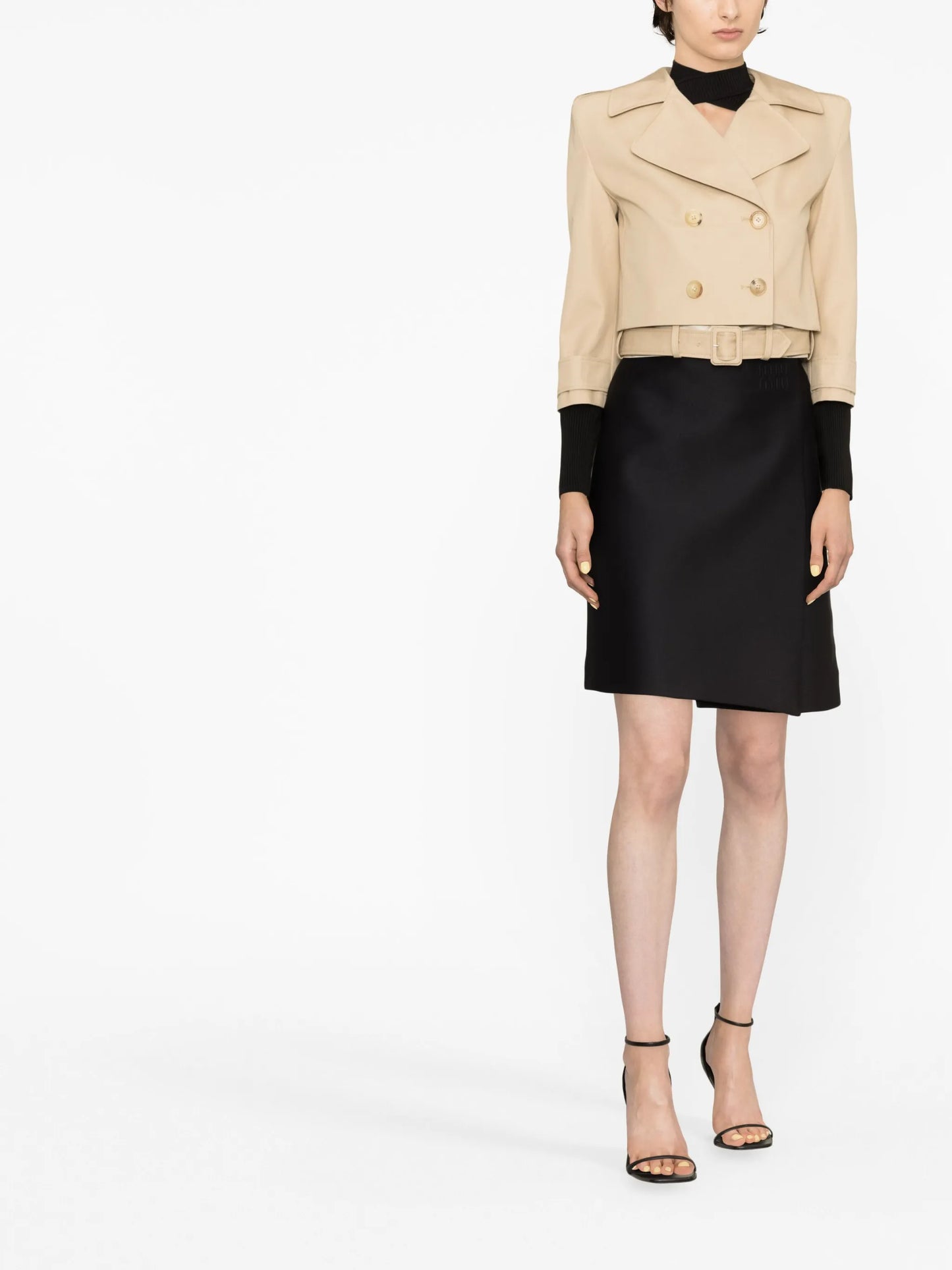cropped trench jacket
