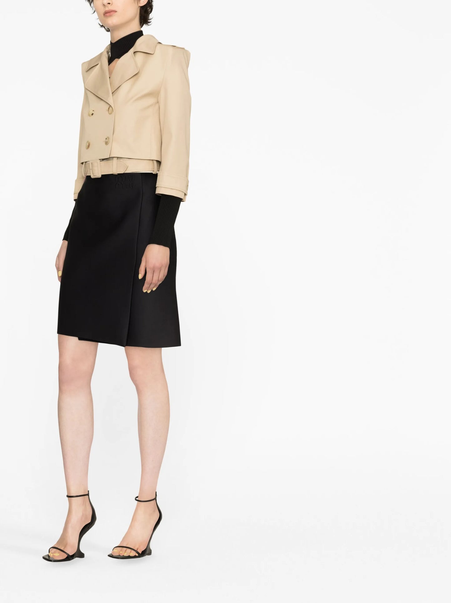cropped trench jacket