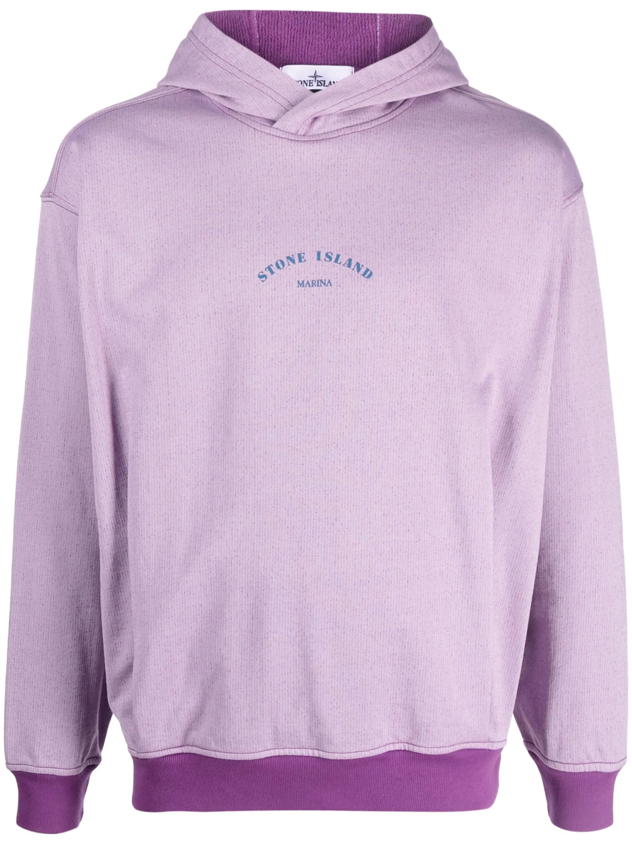 logo-print drawstring hoodie