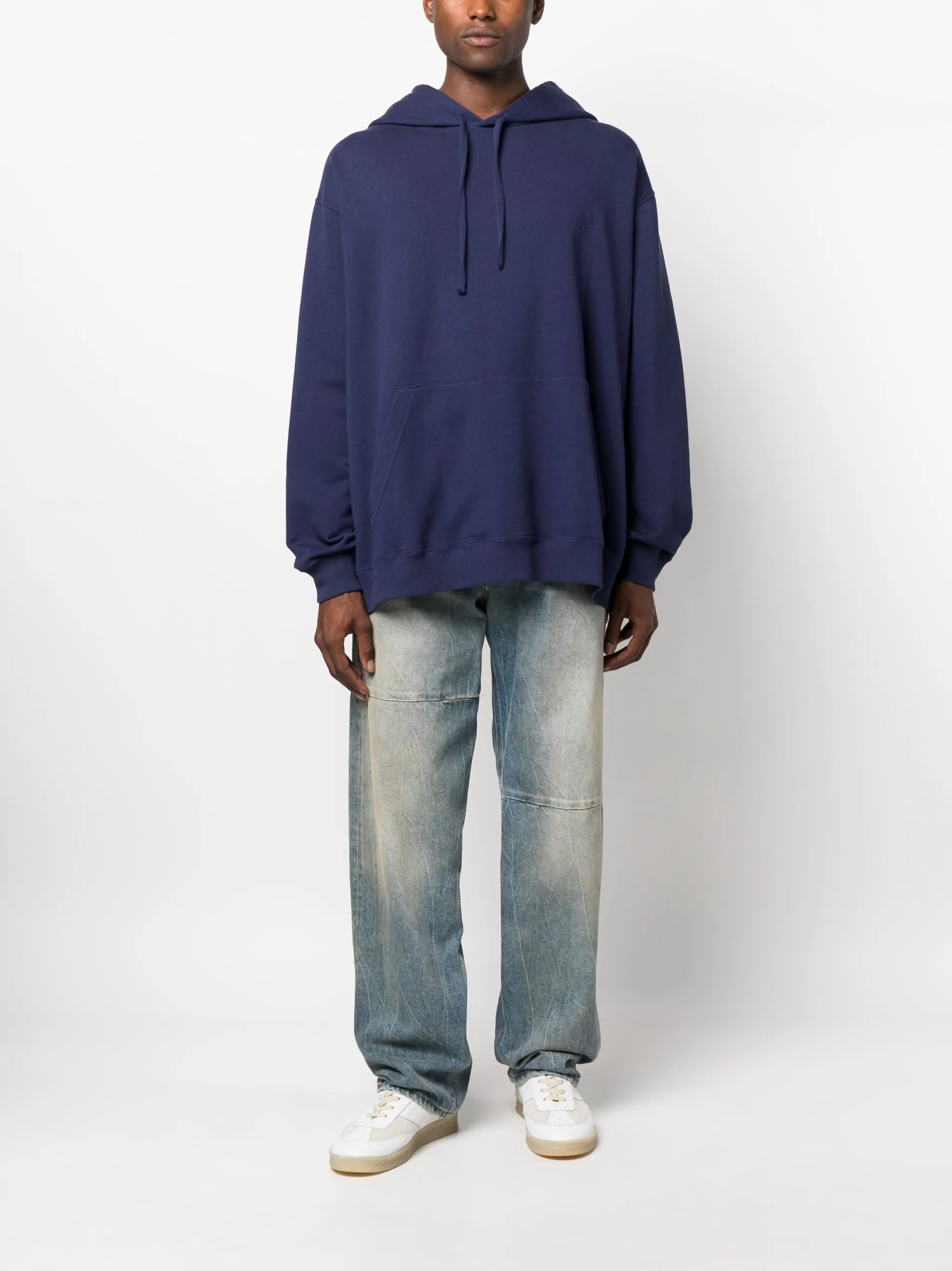 embroidered-logo cotton hoodie