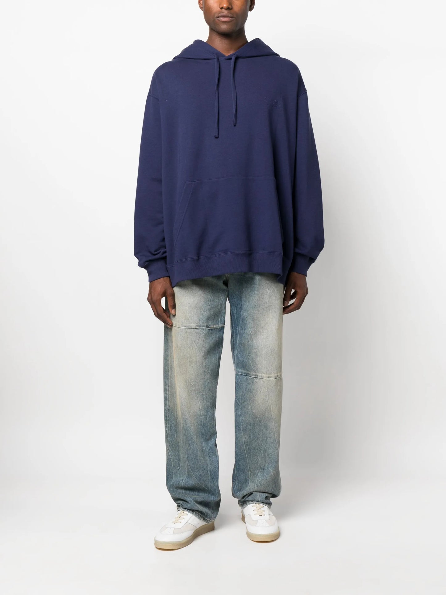 embroidered-logo cotton hoodie