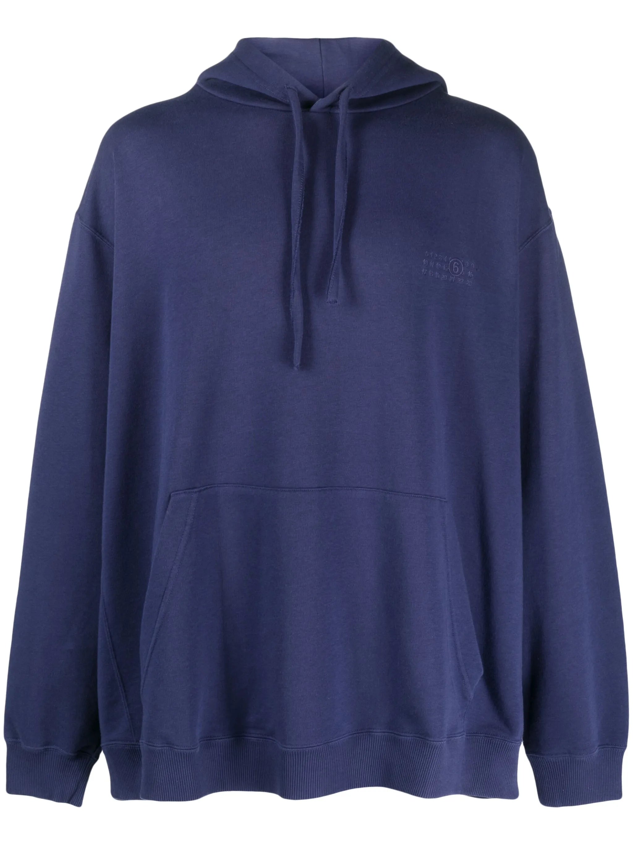 embroidered-logo cotton hoodie