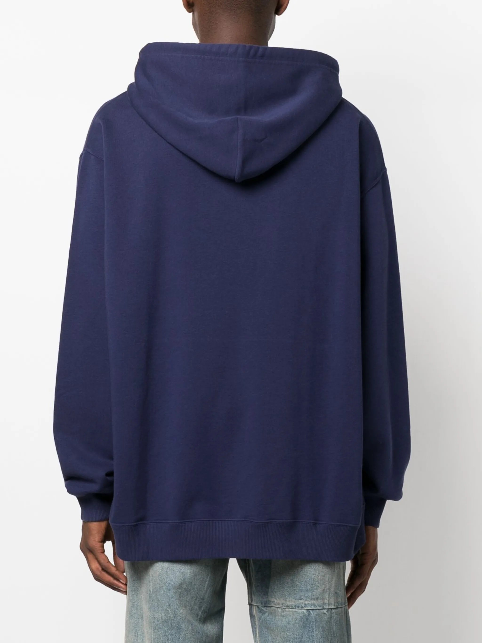 embroidered-logo cotton hoodie