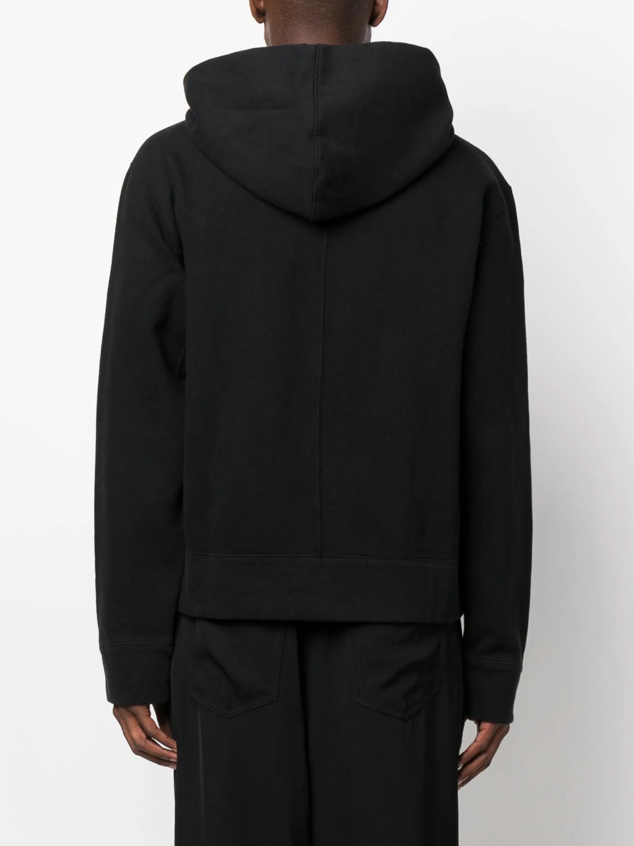 embroidered-logo cotton hoodie