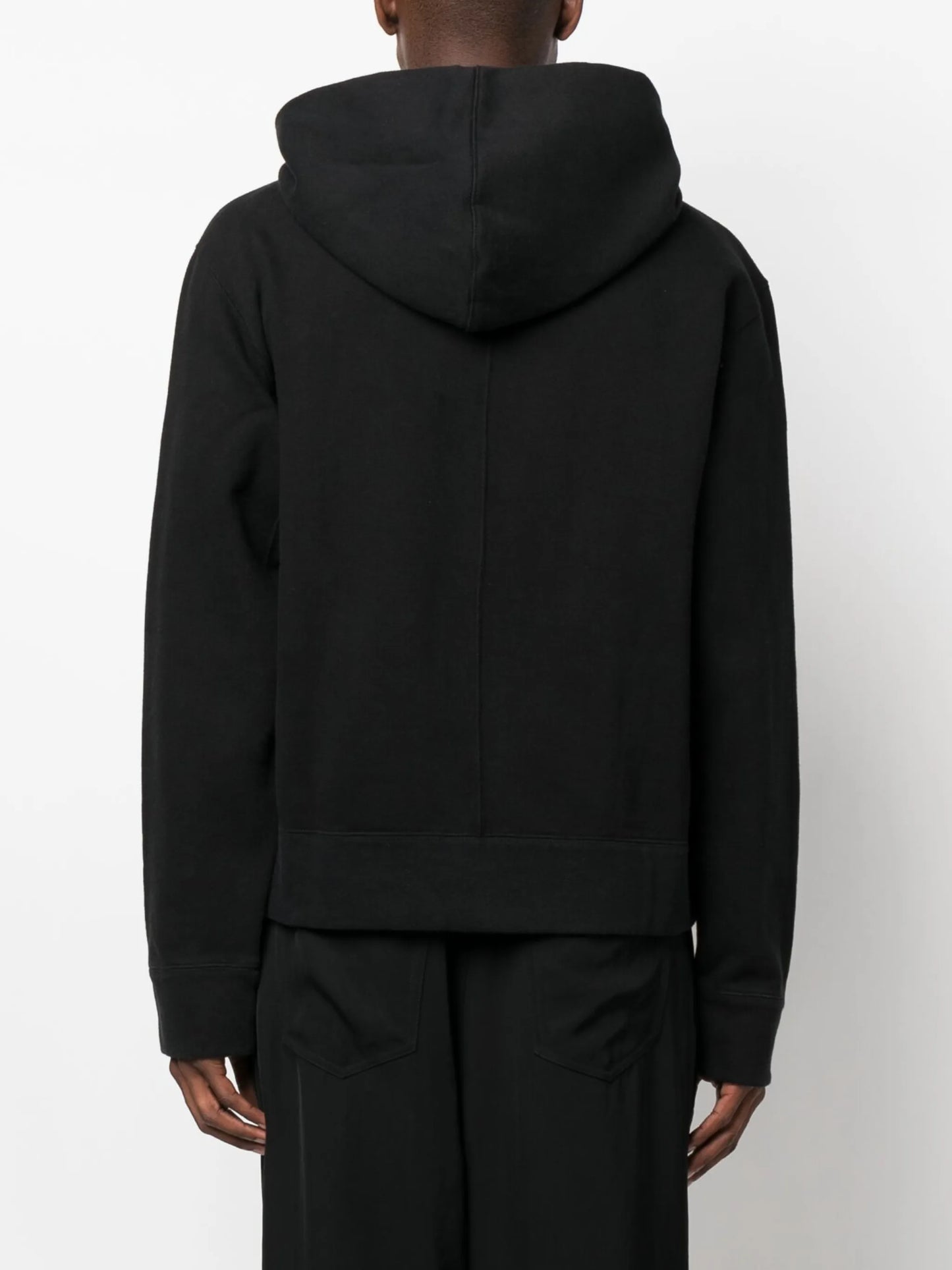 embroidered-logo cotton hoodie