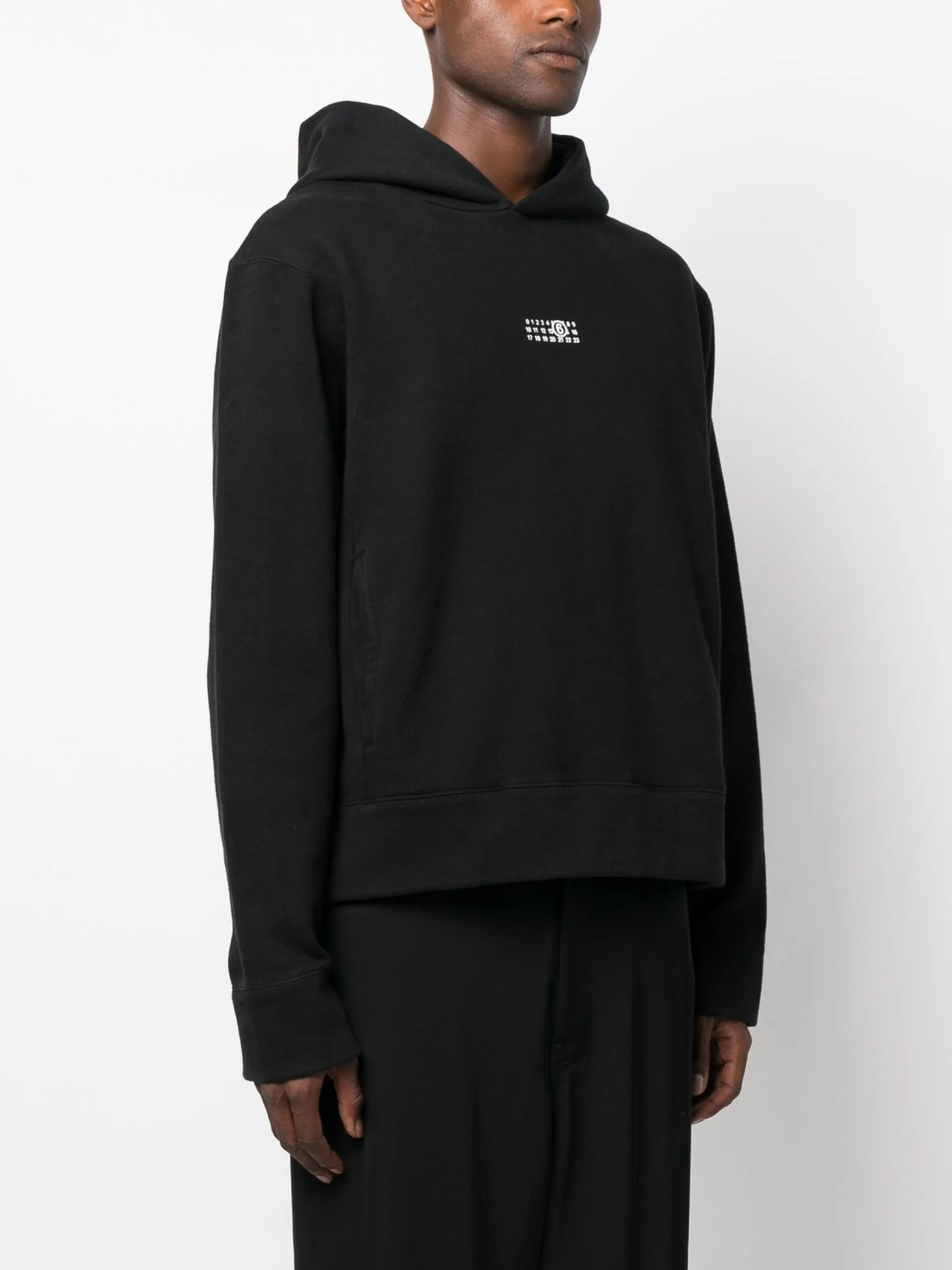 embroidered-logo cotton hoodie