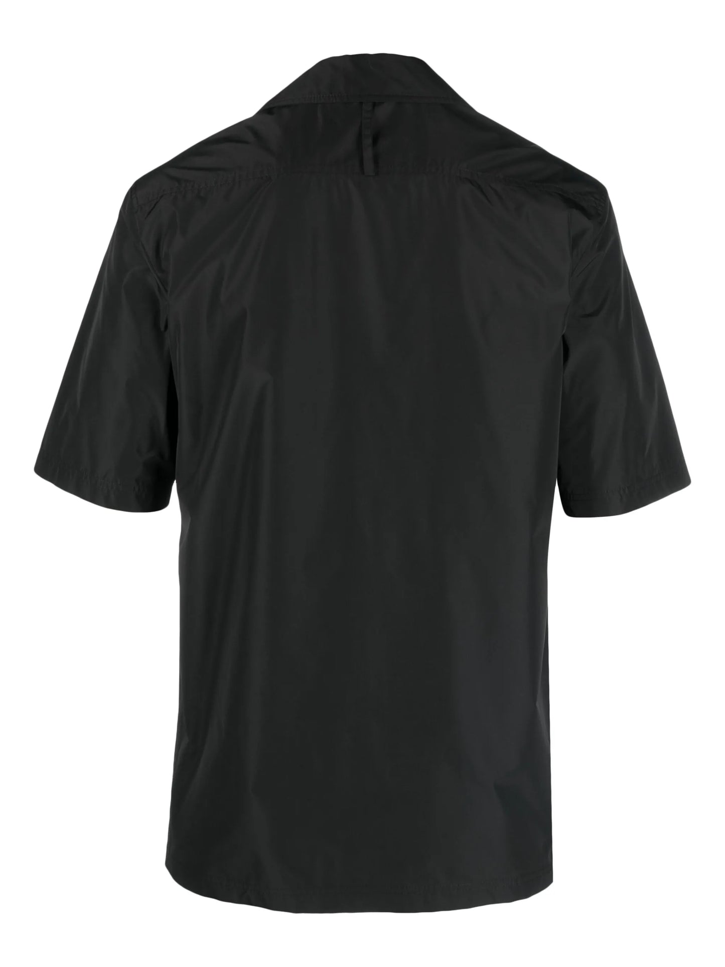 Cuban-collar button-up shirt